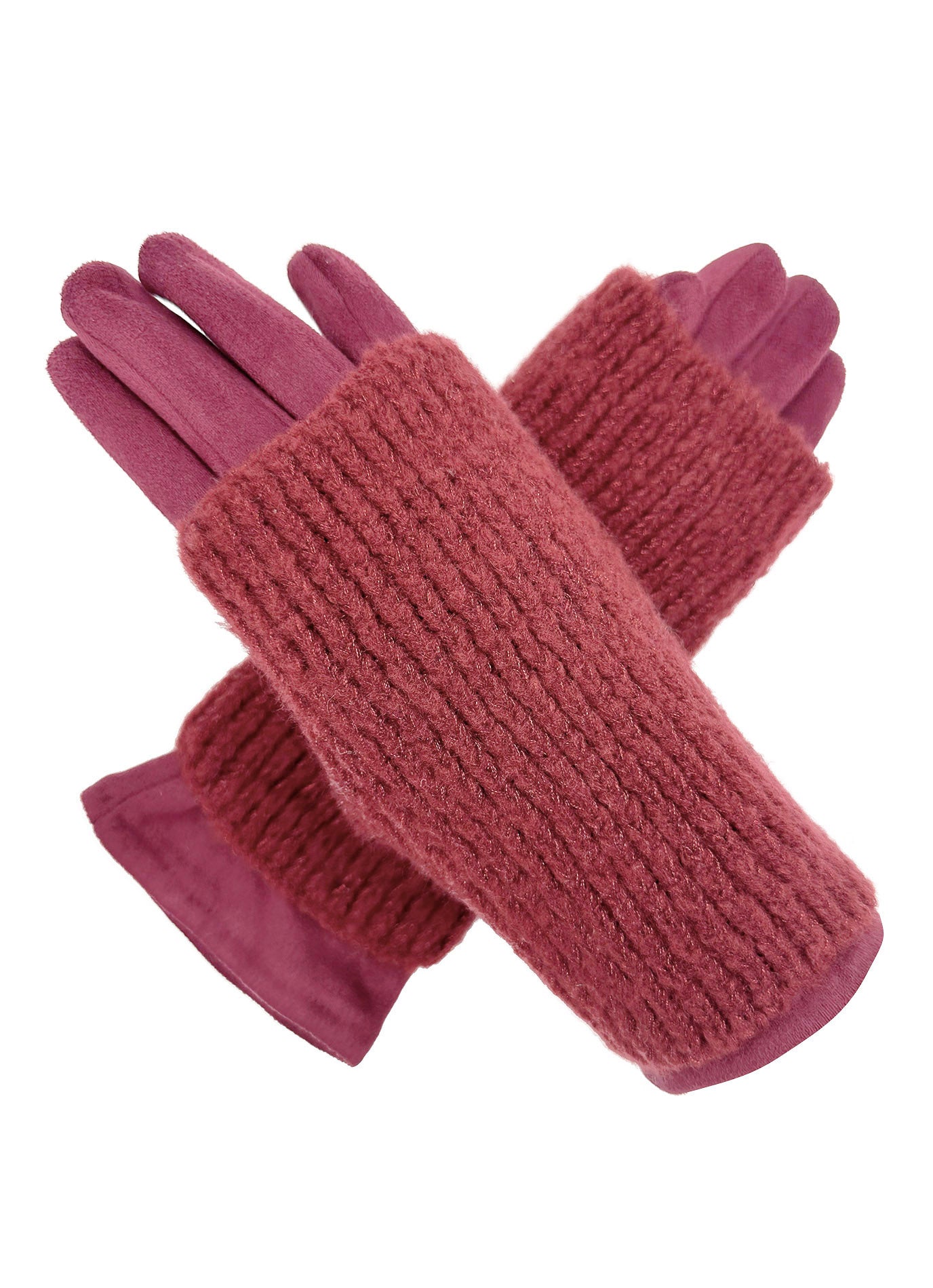 GV2412-078 2 in 1 Plain Colour Layered Touch Screen Gloves