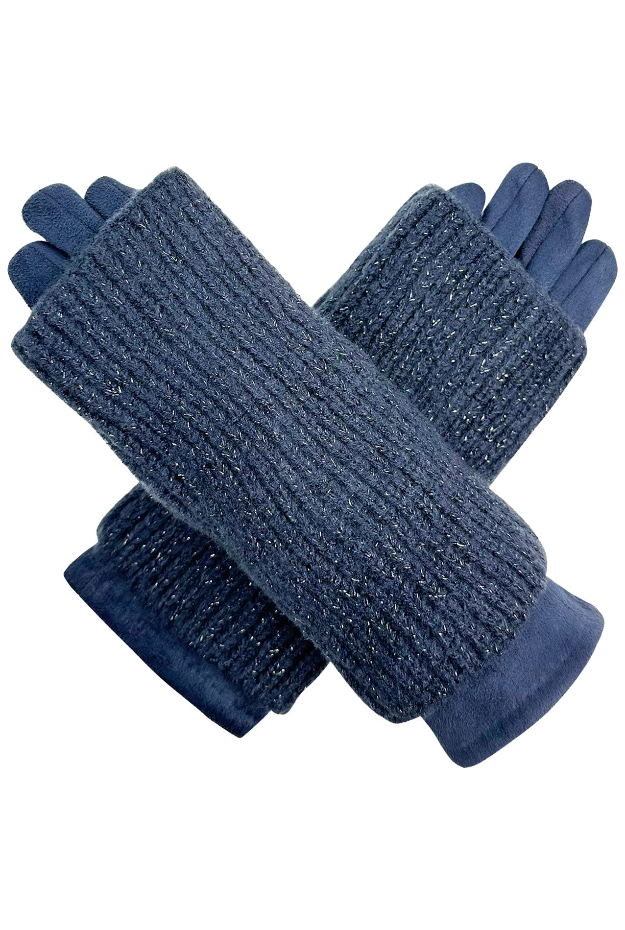 GV2412-078 2 in 1 Plain Colour Layered Touch Screen Gloves