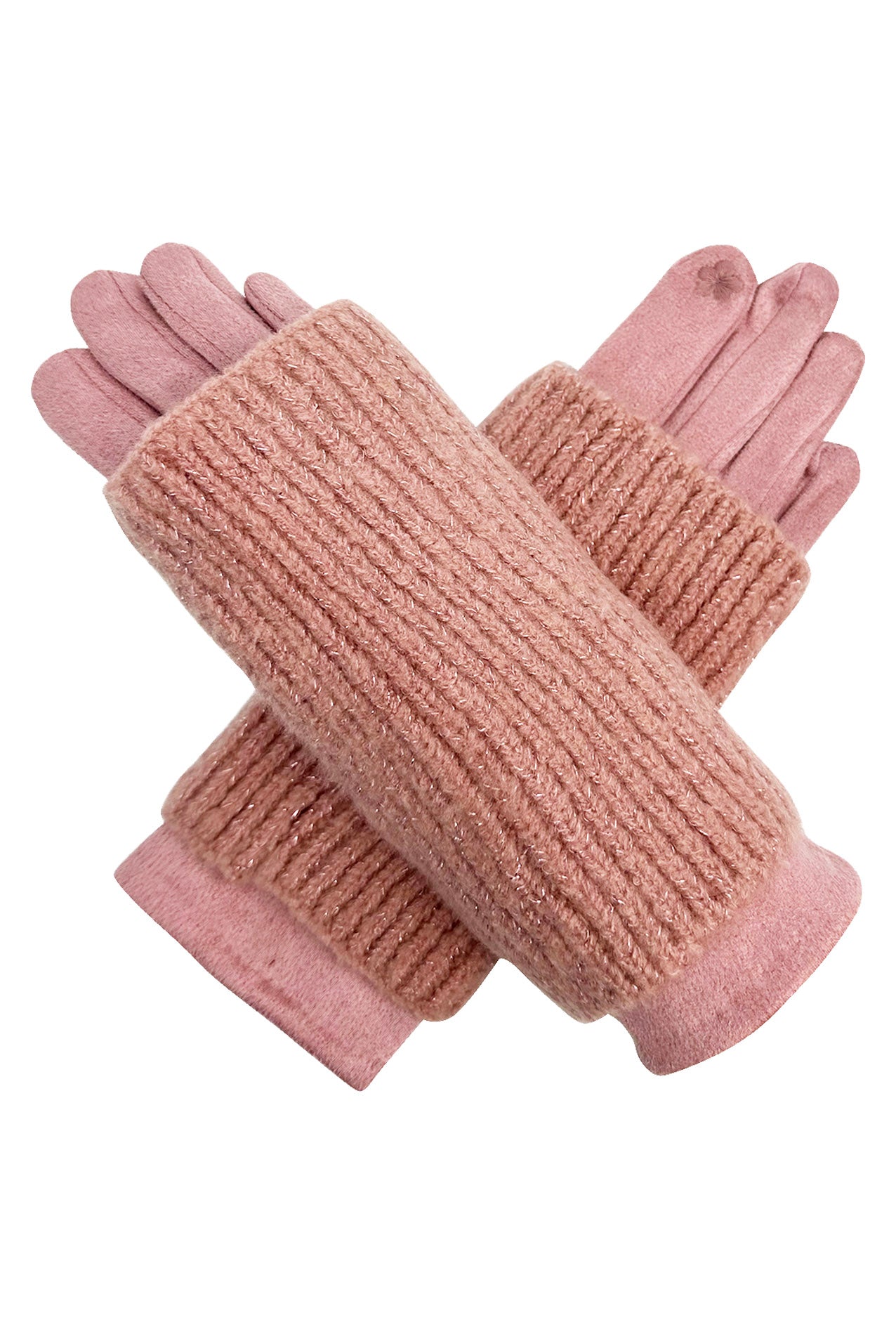 GV2412-078 2 in 1 Plain Colour Layered Touch Screen Gloves