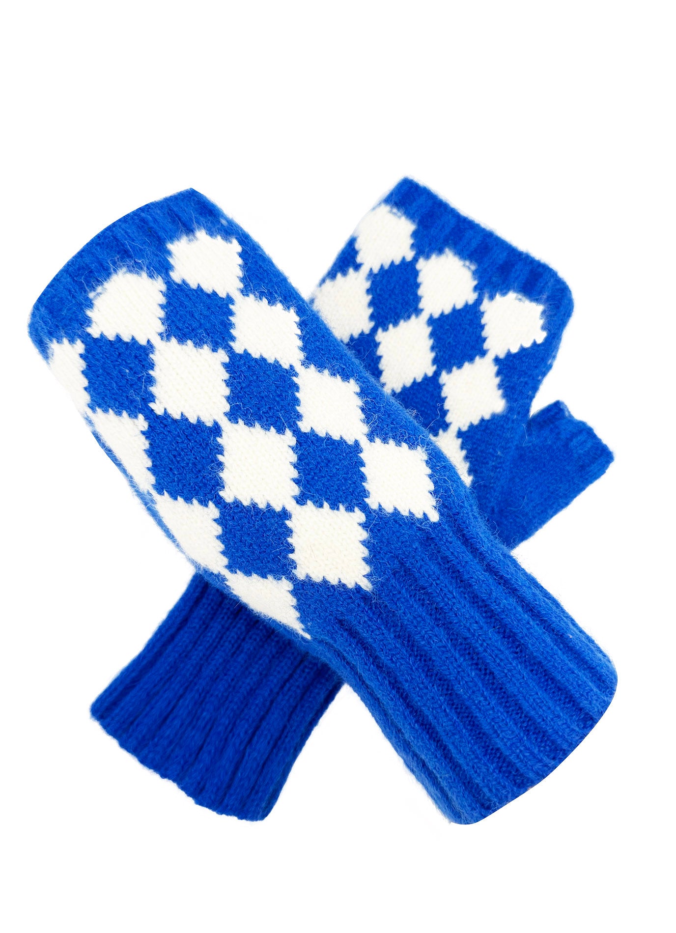 GV2470-136 Soft Fingerless Gloves with Squares Printing