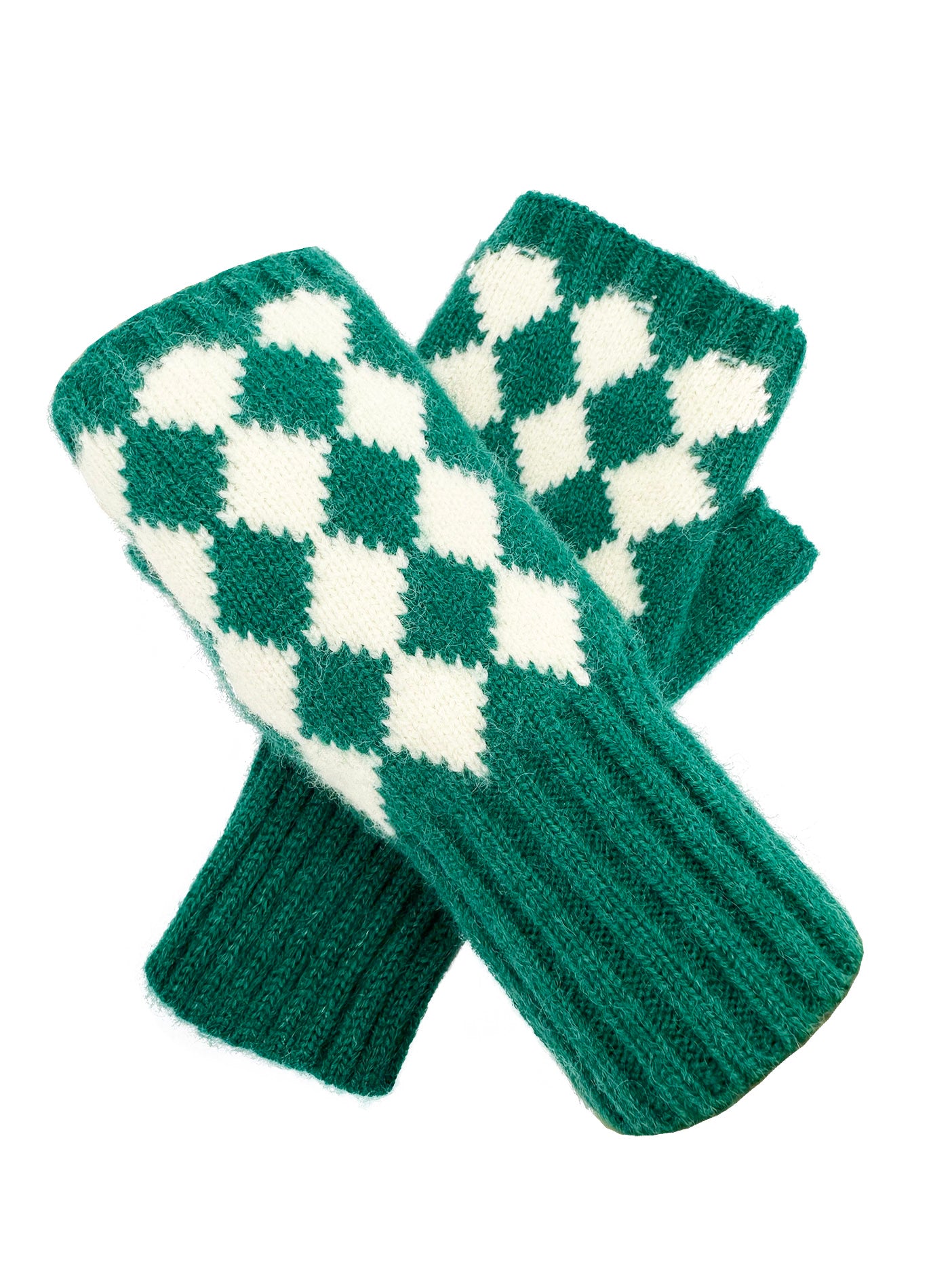 GV2470-136 Soft Fingerless Gloves with Squares Printing