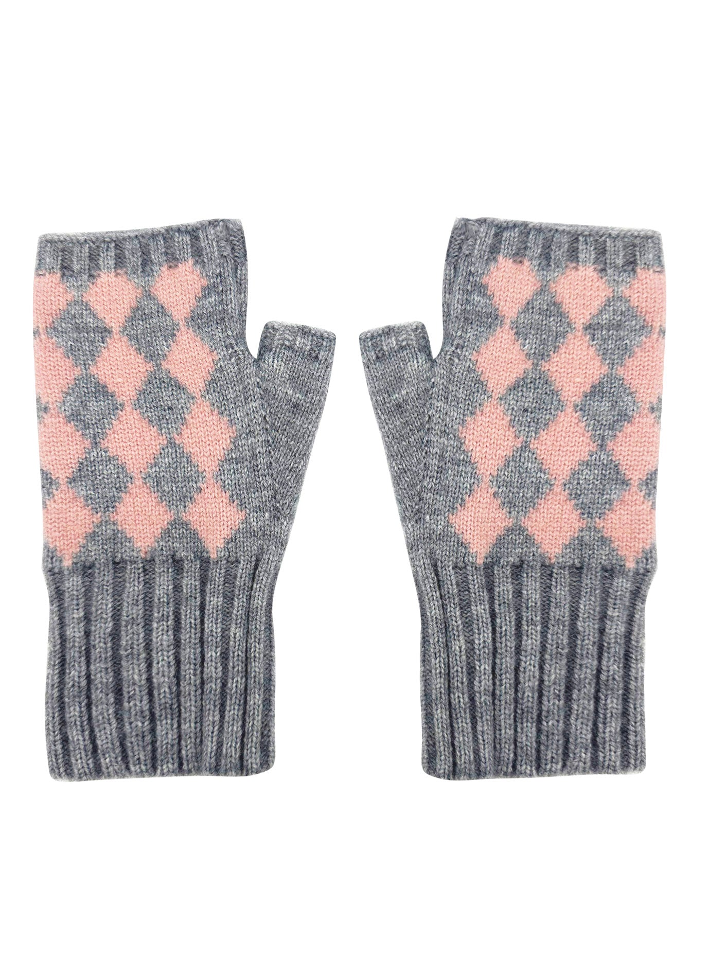 GV2470-136 Soft Fingerless Gloves with Squares Printing