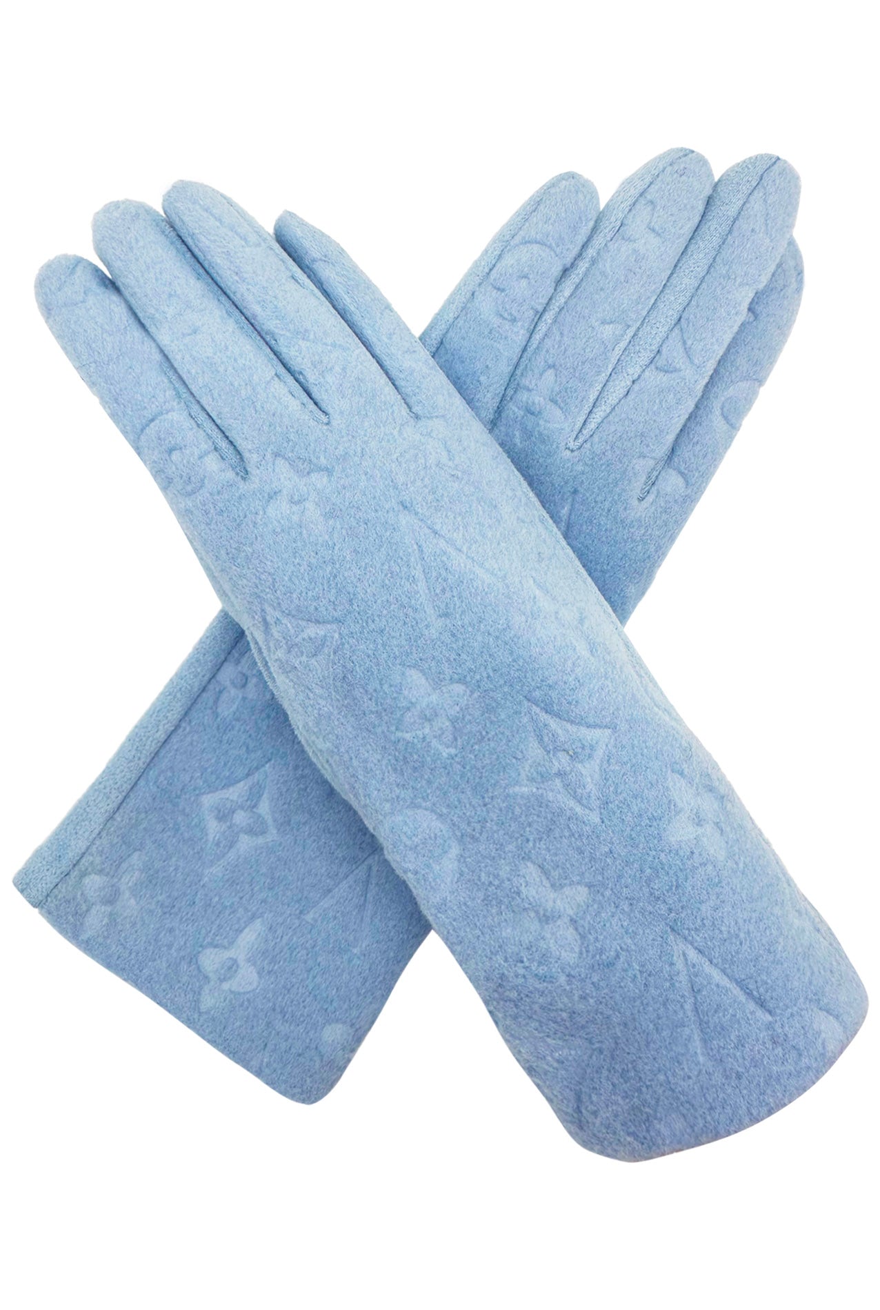 GV2485-079 Four Point Star Flower Monogram Printing Touch Screen Gloves