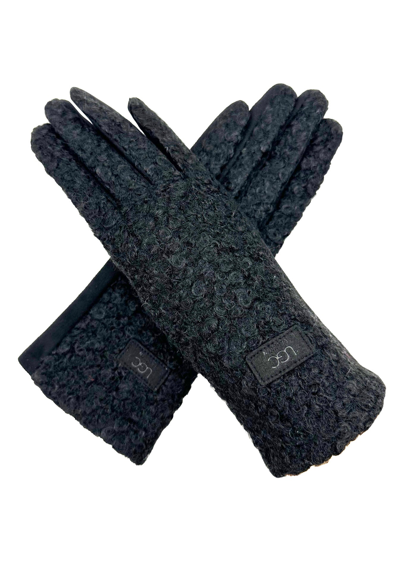 GV2488-077 Plain Grassy Patterned Touch Screen Gloves