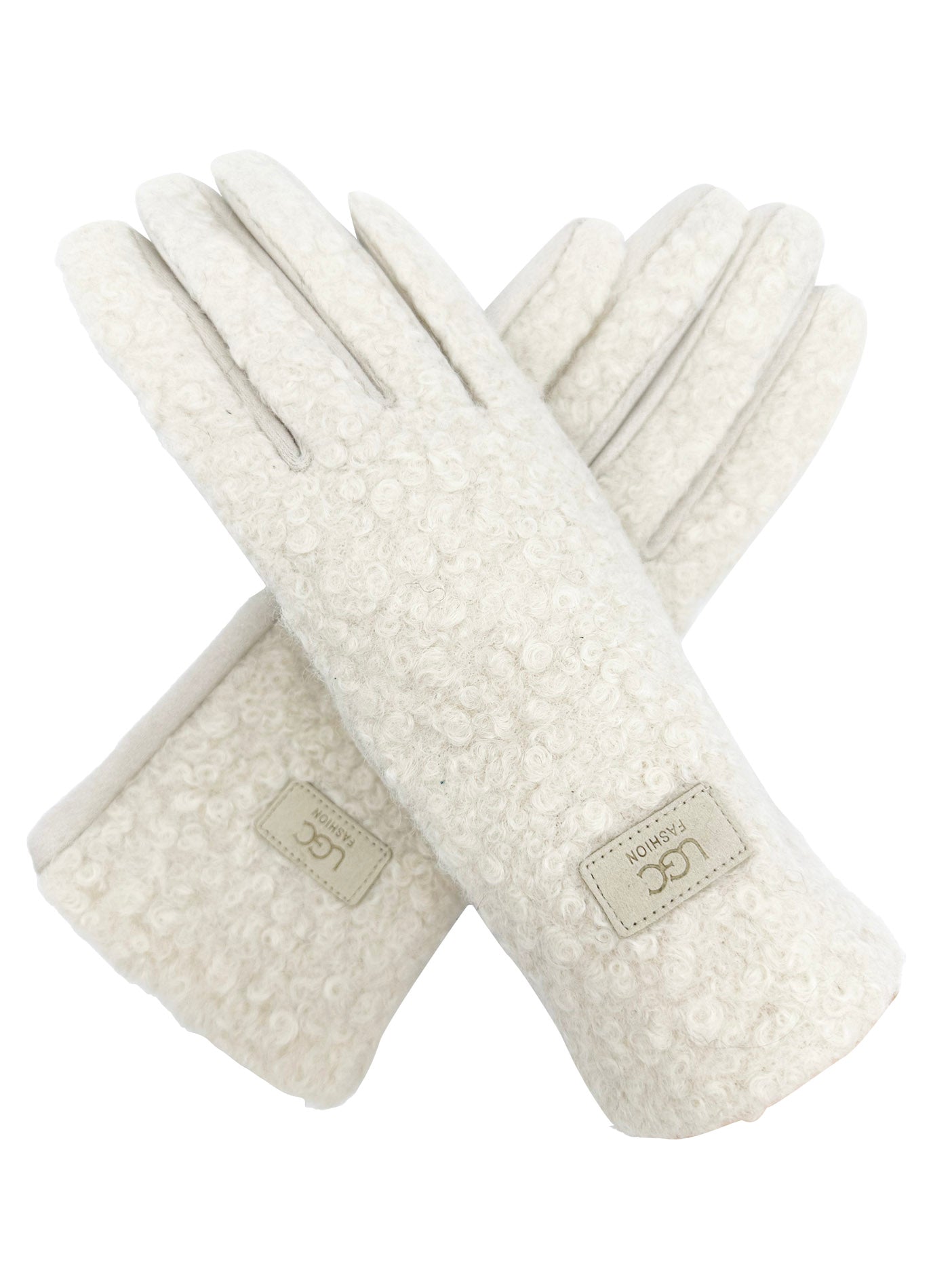 GV2488-077 Plain Grassy Patterned Touch Screen Gloves