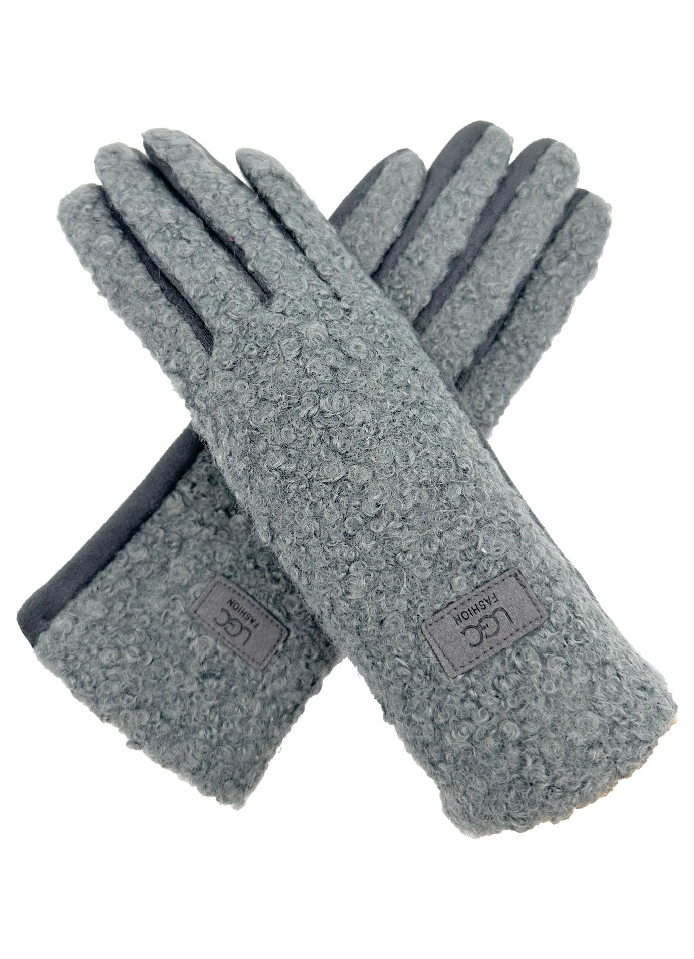 GV2488-077 Plain Grassy Patterned Touch Screen Gloves