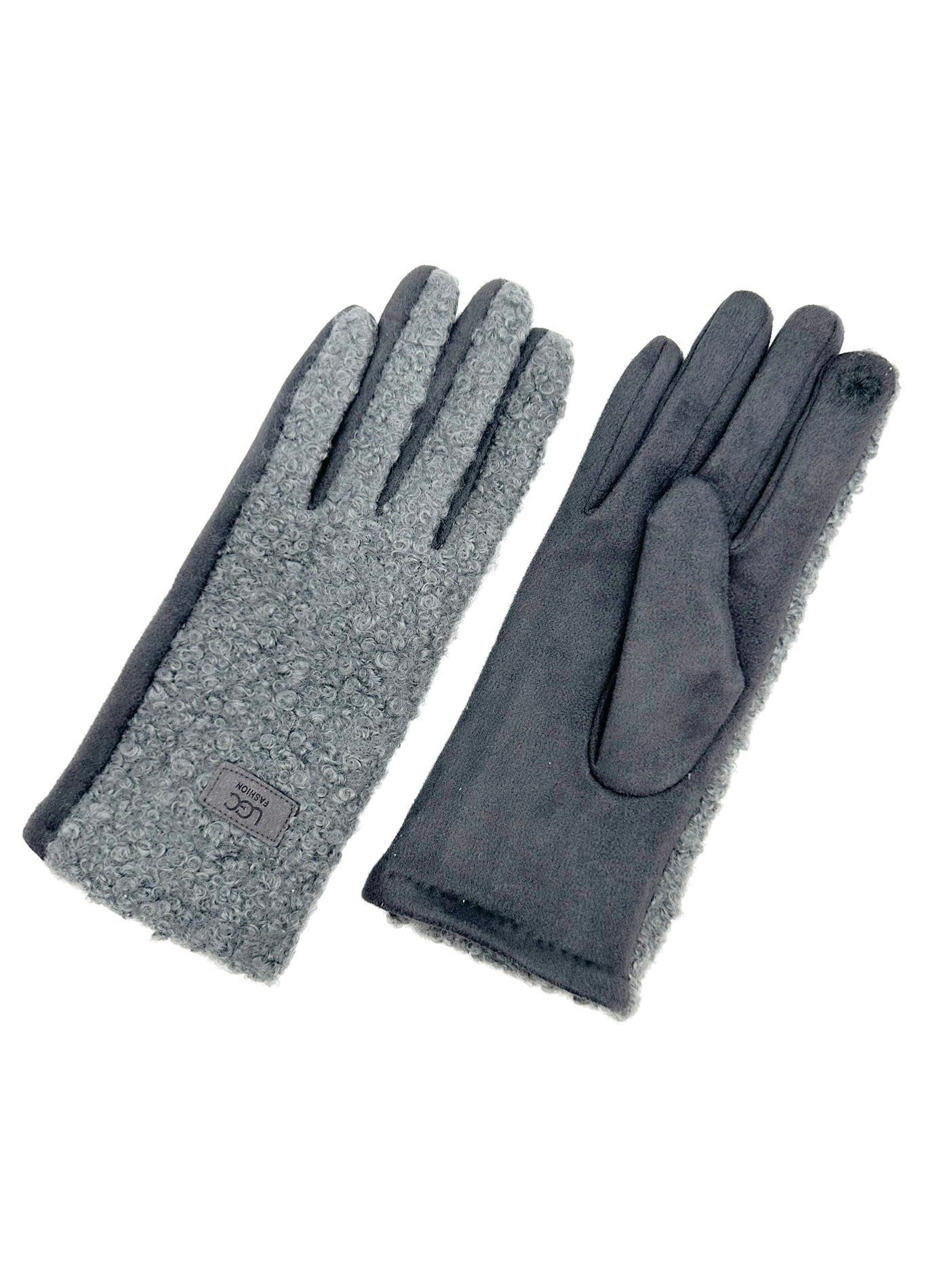 GV2488-077 Plain Grassy Patterned Touch Screen Gloves