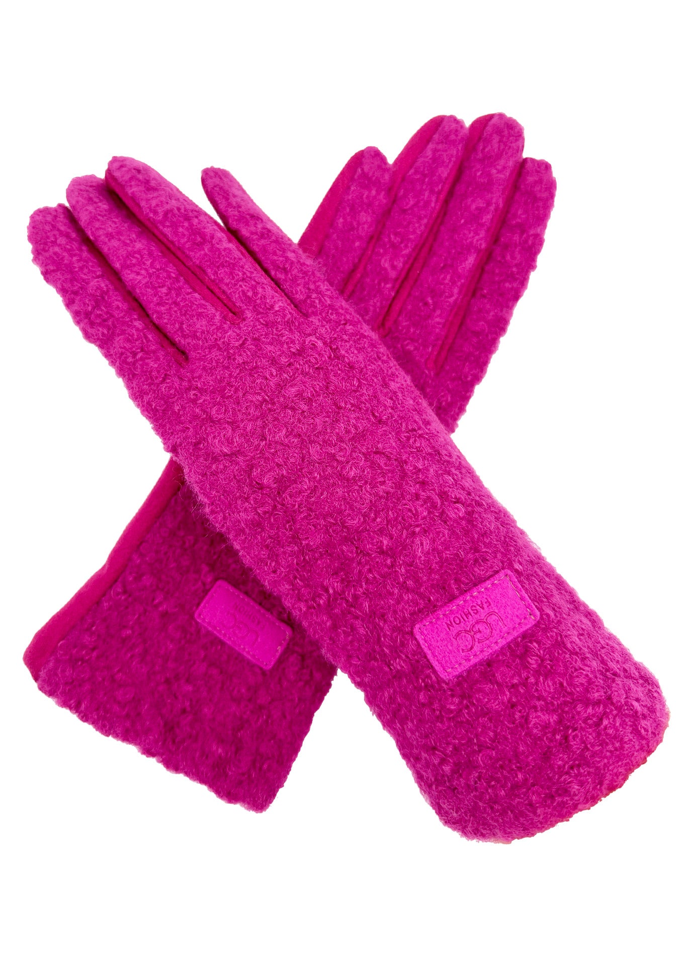 GV2488-077 Plain Grassy Patterned Touch Screen Gloves