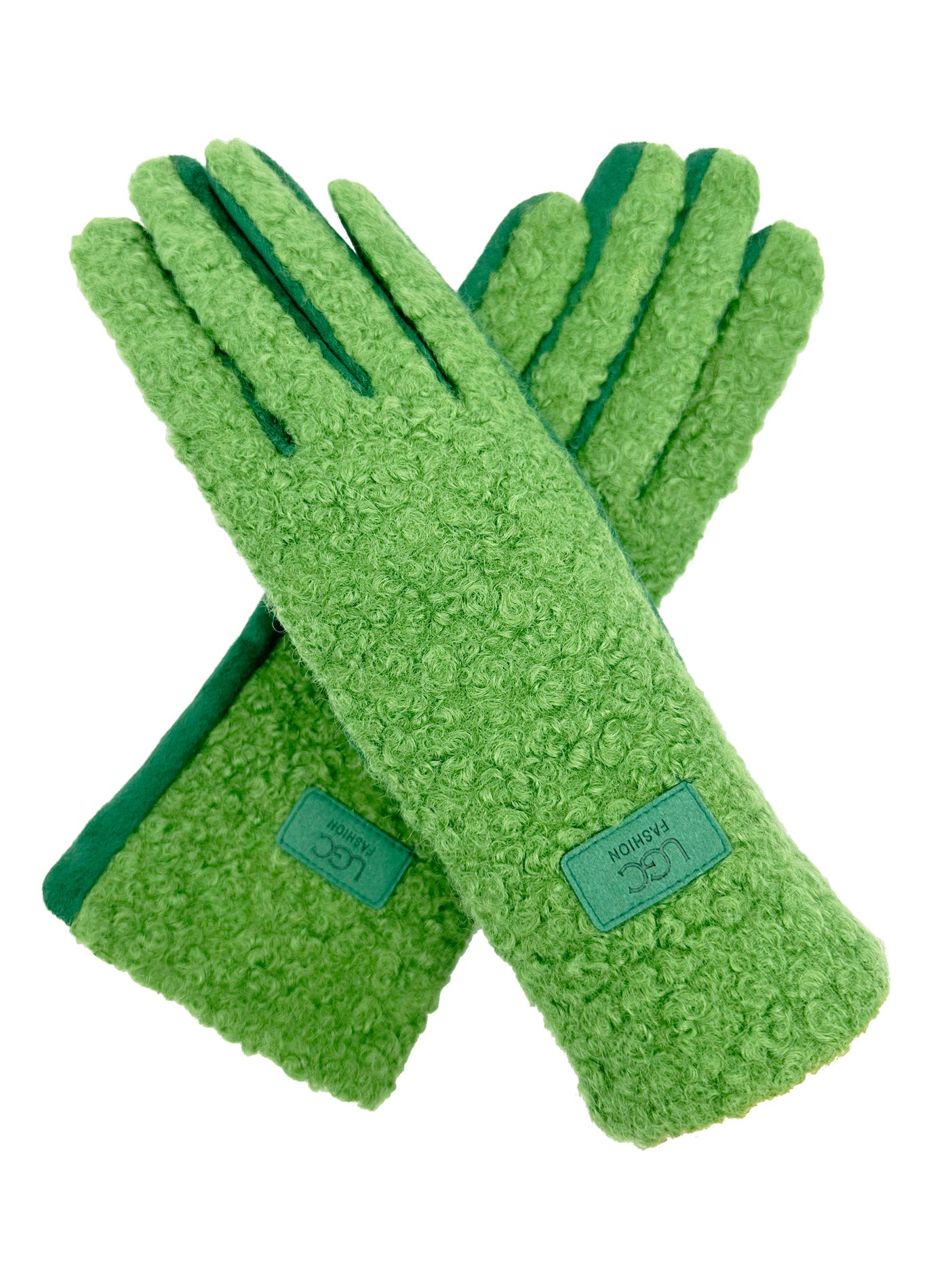 GV2488-077 Plain Grassy Patterned Touch Screen Gloves