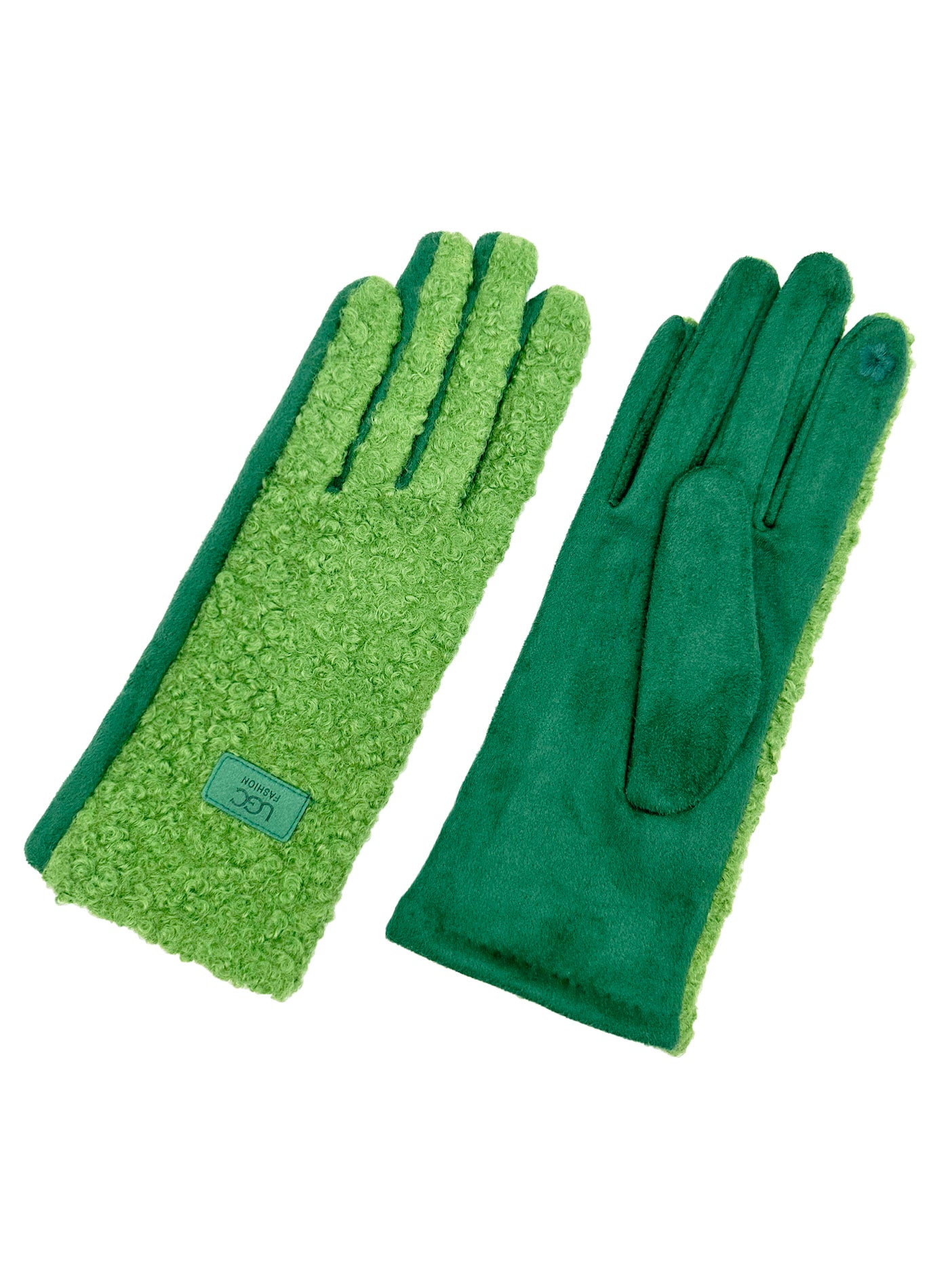 GV2488-077 Plain Grassy Patterned Touch Screen Gloves