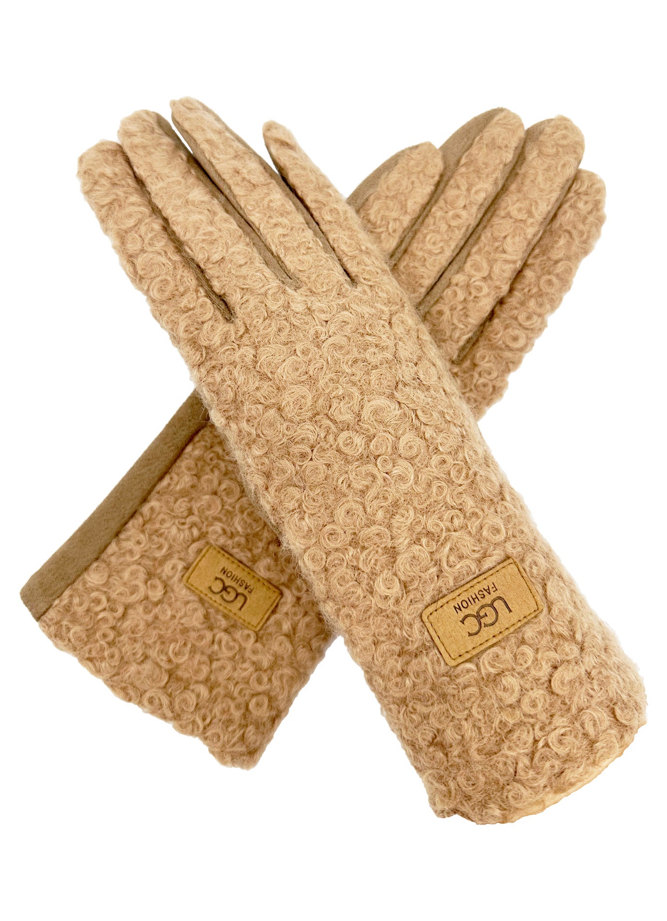 GV2488-077 Plain Grassy Patterned Touch Screen Gloves