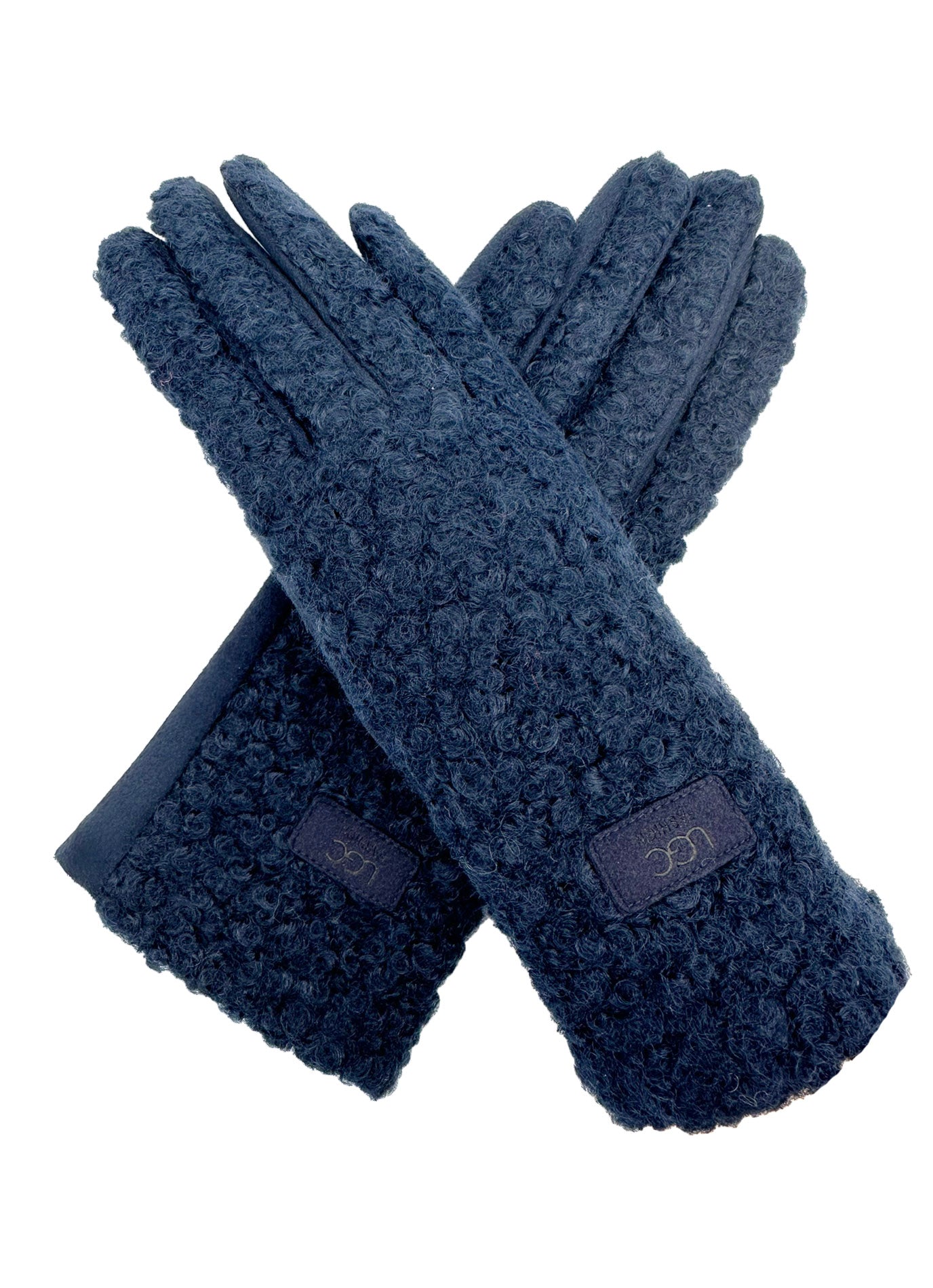 GV2488-077 Plain Grassy Patterned Touch Screen Gloves