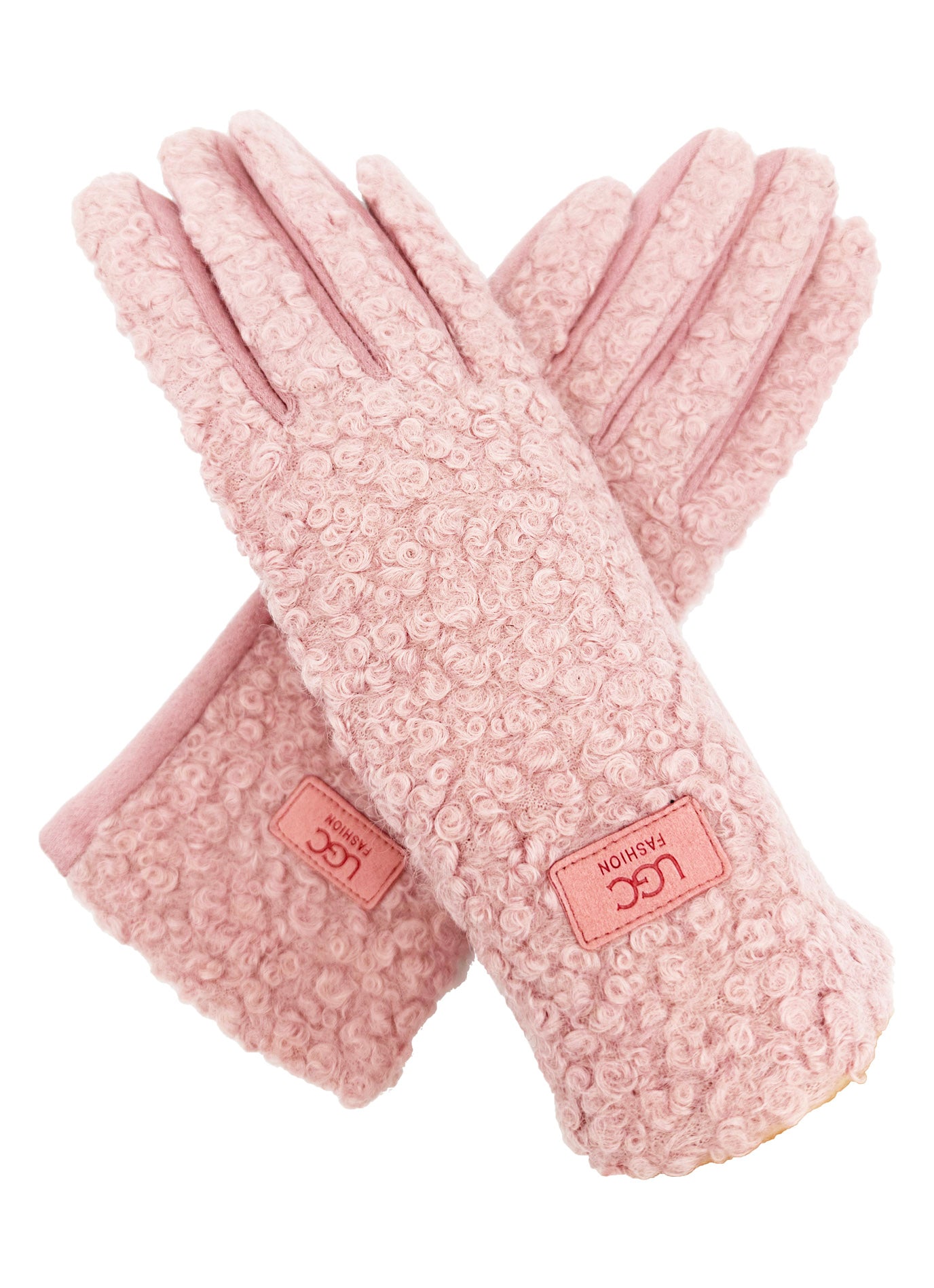 GV2488-077 Plain Grassy Patterned Touch Screen Gloves