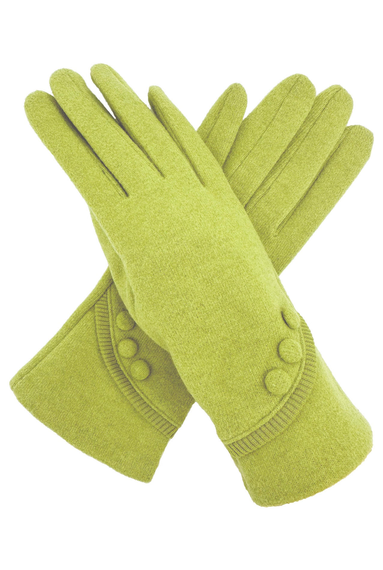 GV2498-076 Plain Button Detailing Touch Screen Gloves