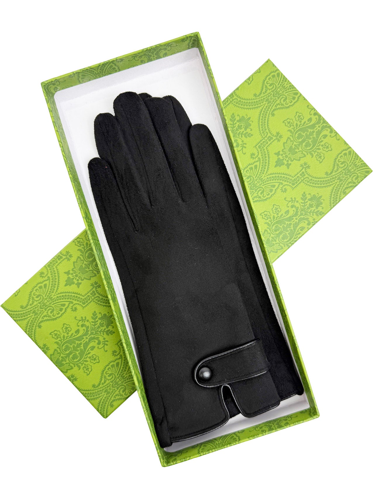 GV25087-307 Plain Touch Screen Gloves with Single Button Detail on Cuff