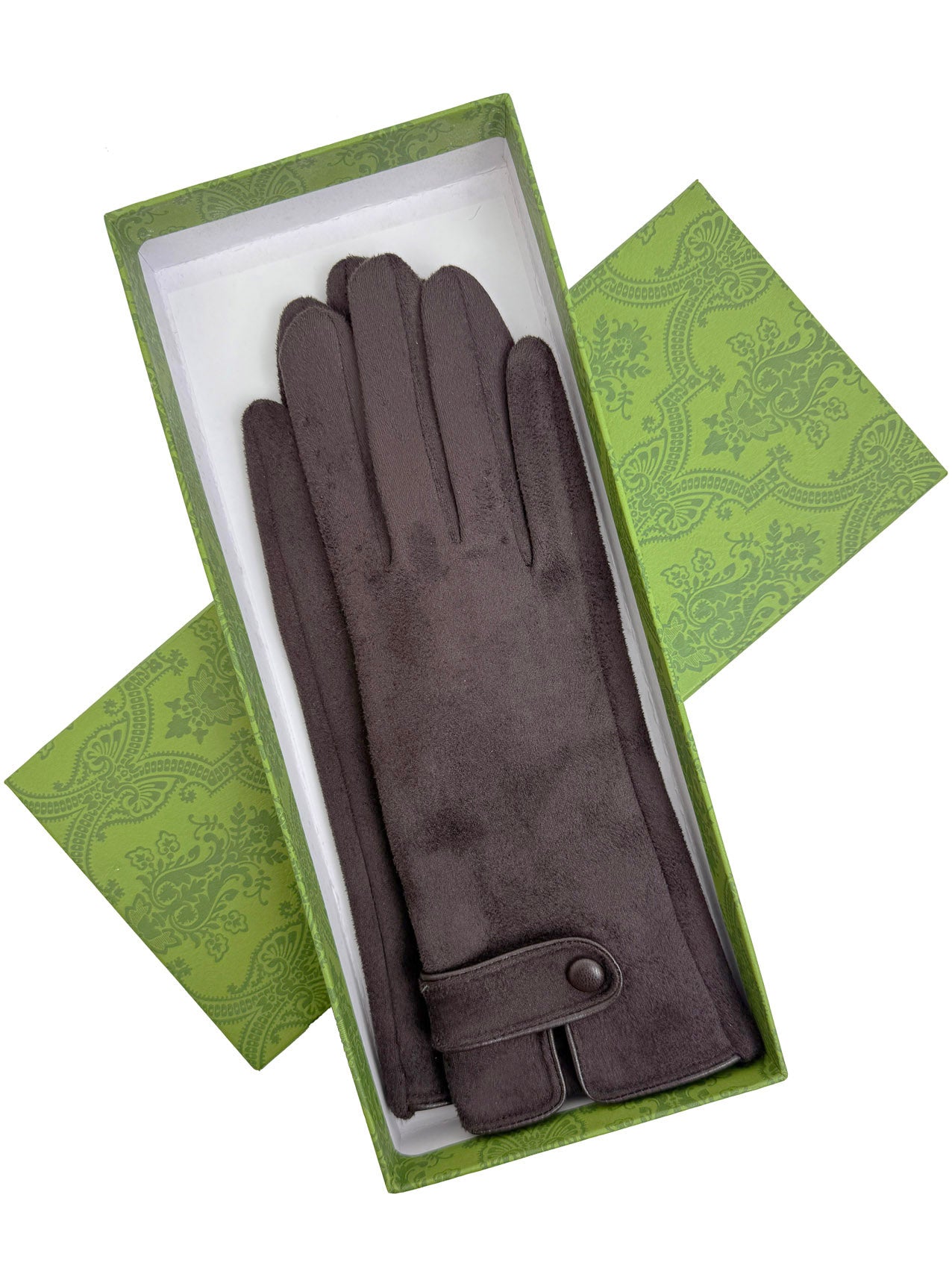 GV25087-307 Plain Touch Screen Gloves with Single Button Detail on Cuff