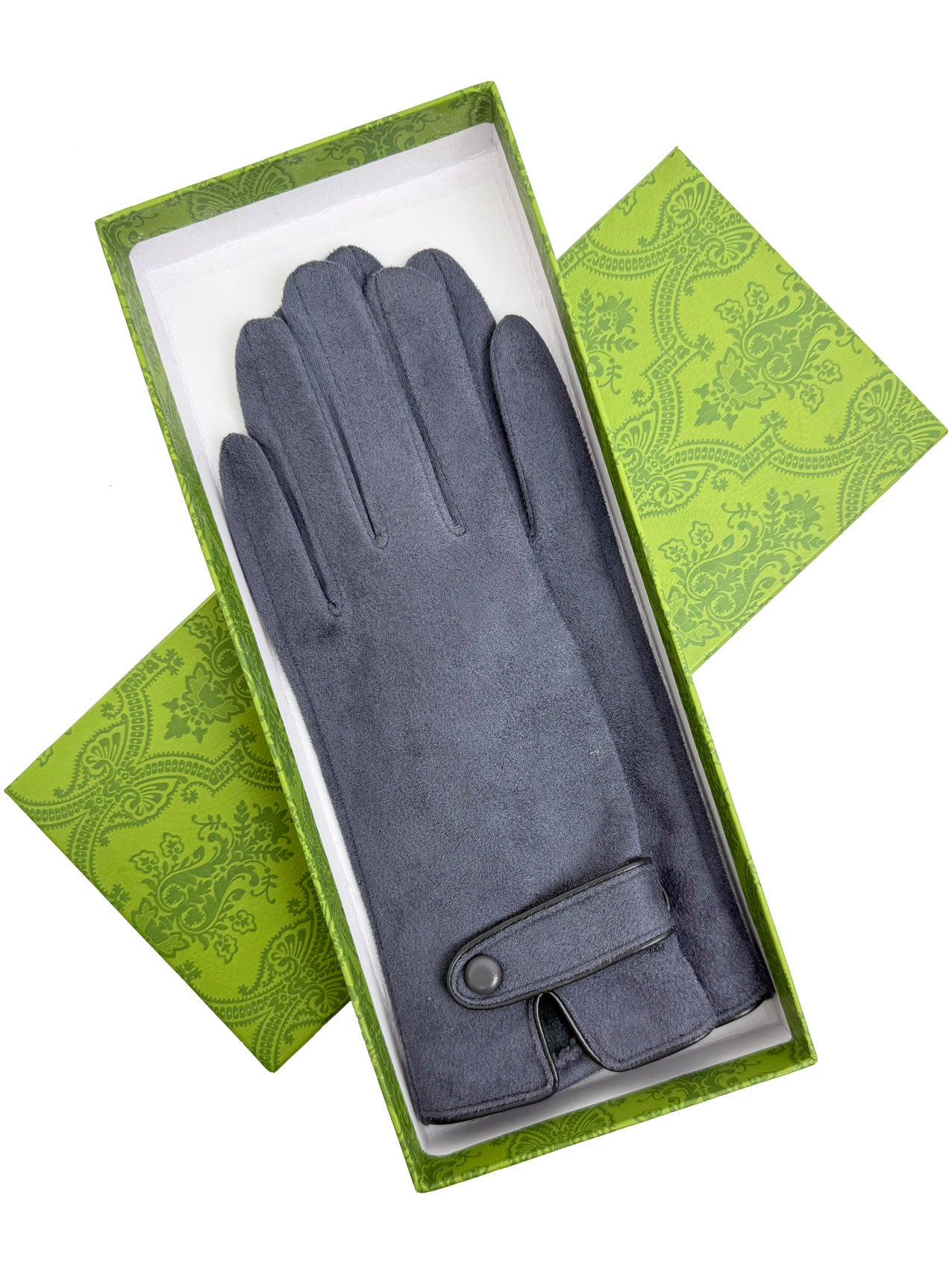 GV25087-307 Plain Touch Screen Gloves with Single Button Detail on Cuff