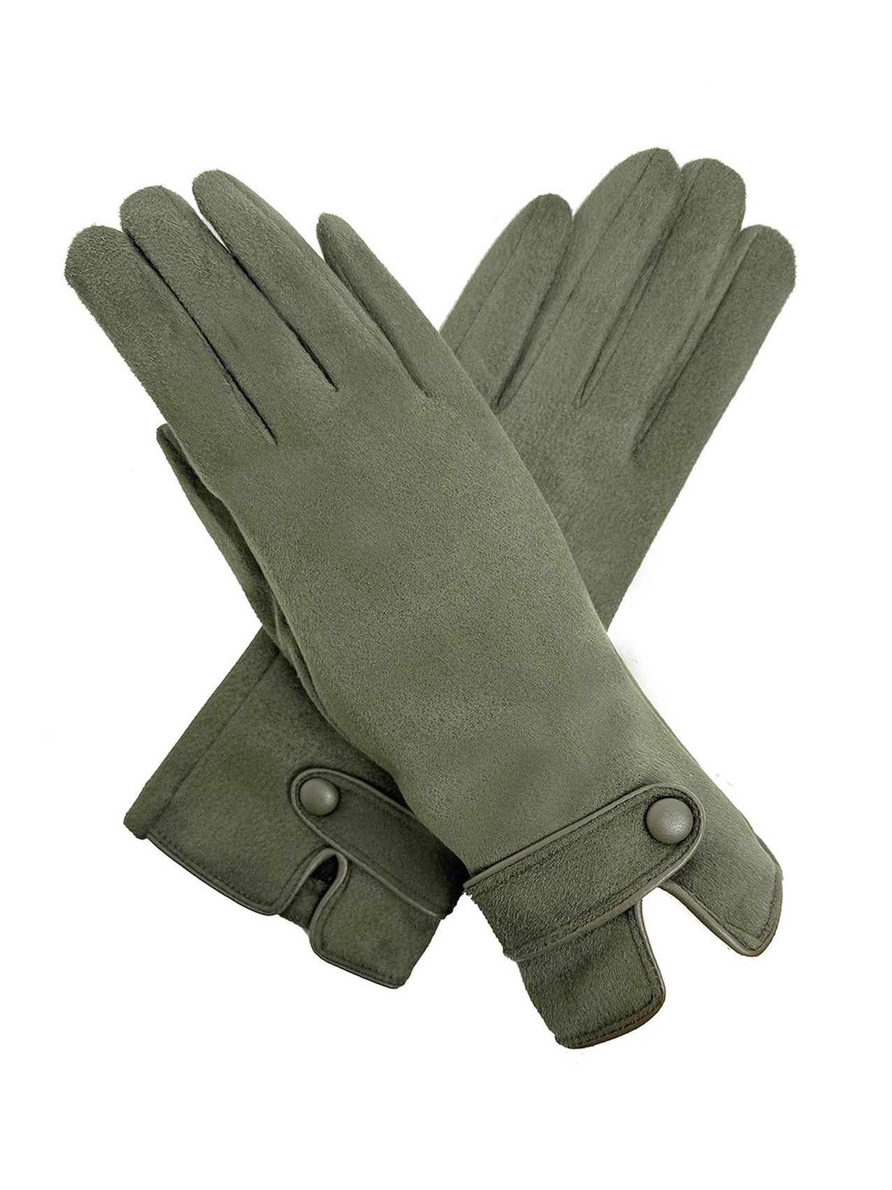 GV25087-307 Plain Touch Screen Gloves with Single Button Detail on Cuff