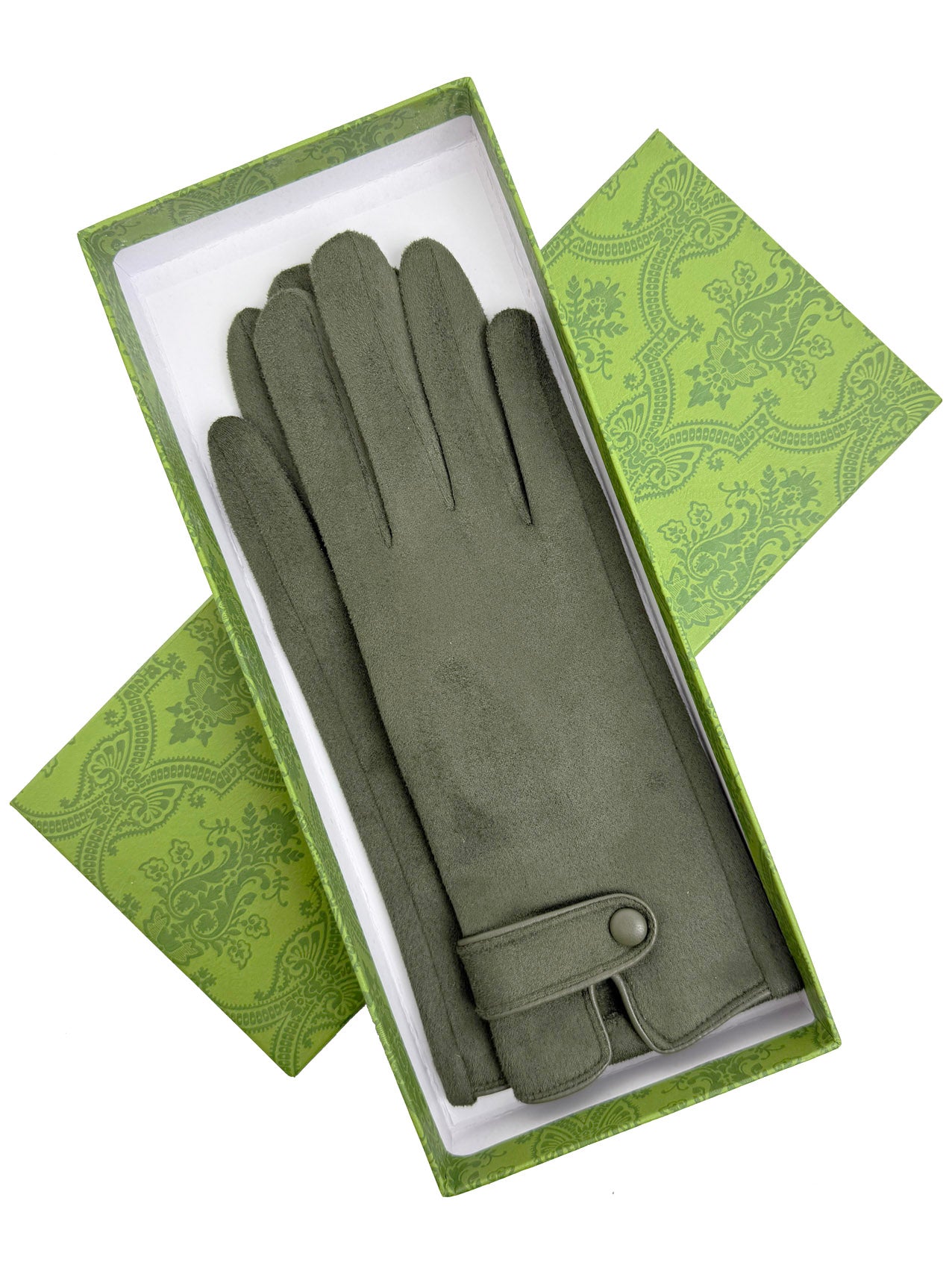 GV25087-307 Plain Touch Screen Gloves with Single Button Detail on Cuff