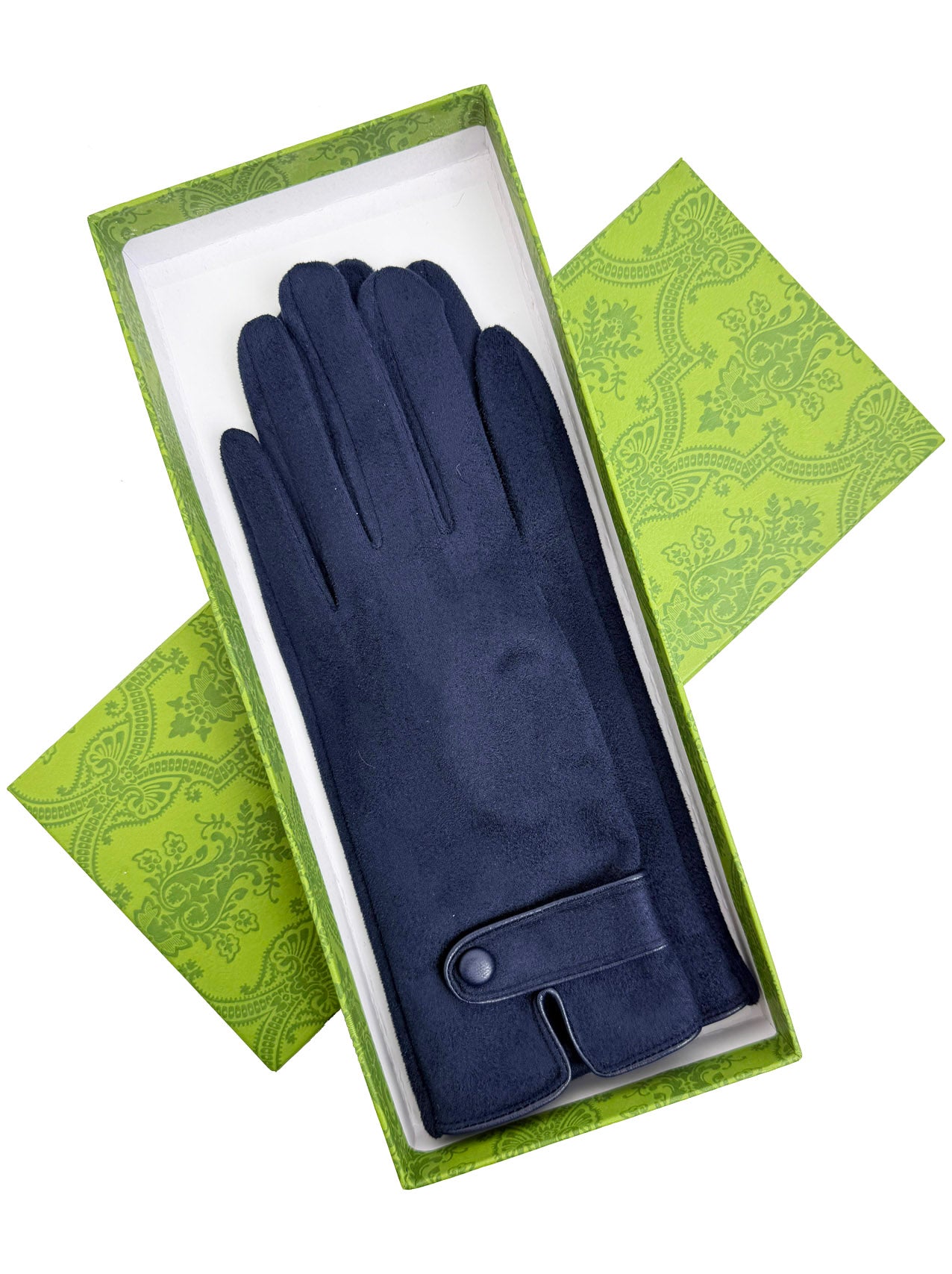 GV25087-307 Plain Touch Screen Gloves with Single Button Detail on Cuff
