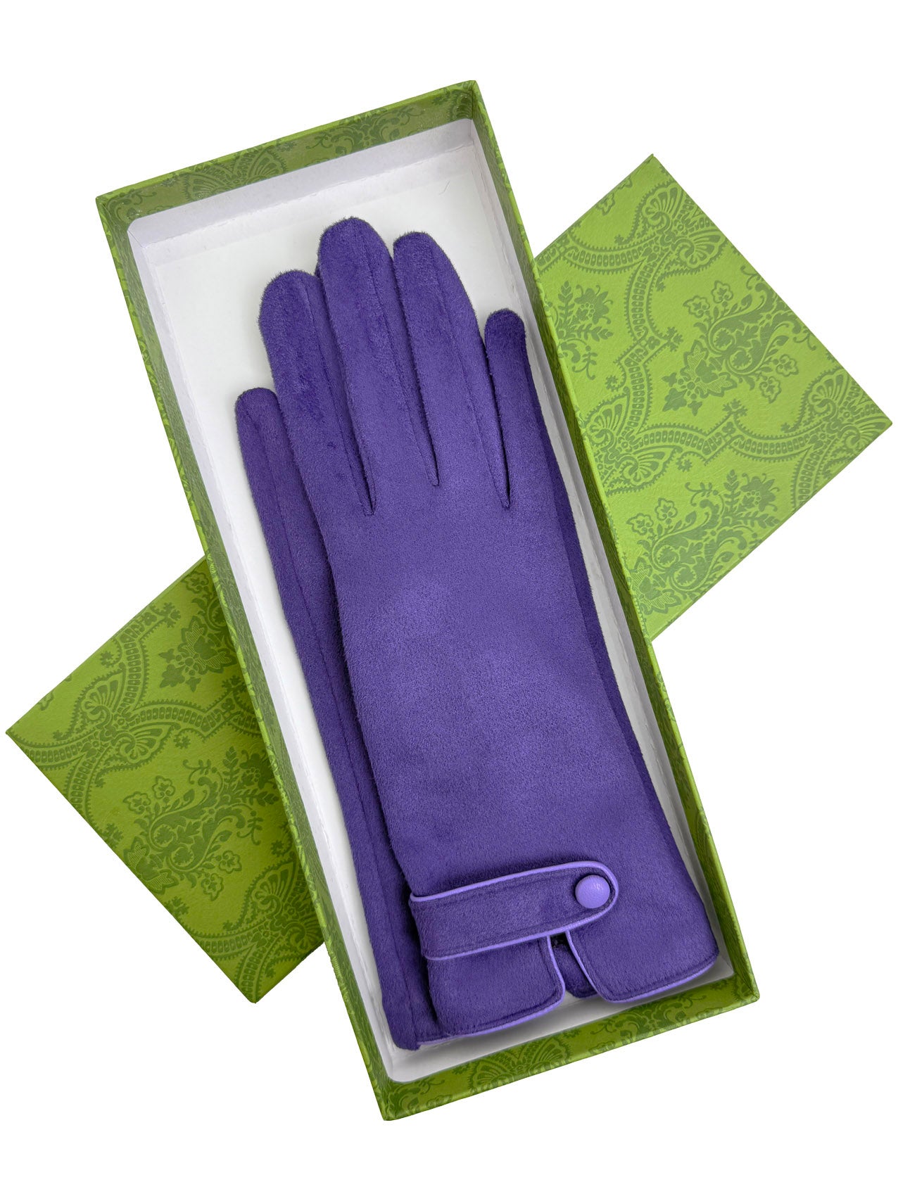 GV25087-307 Plain Touch Screen Gloves with Single Button Detail on Cuff