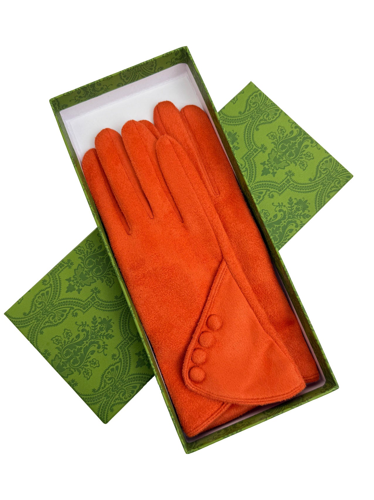 GV25090-306 Plain Gloves with Buttons Detail and Touch Screen Fingers