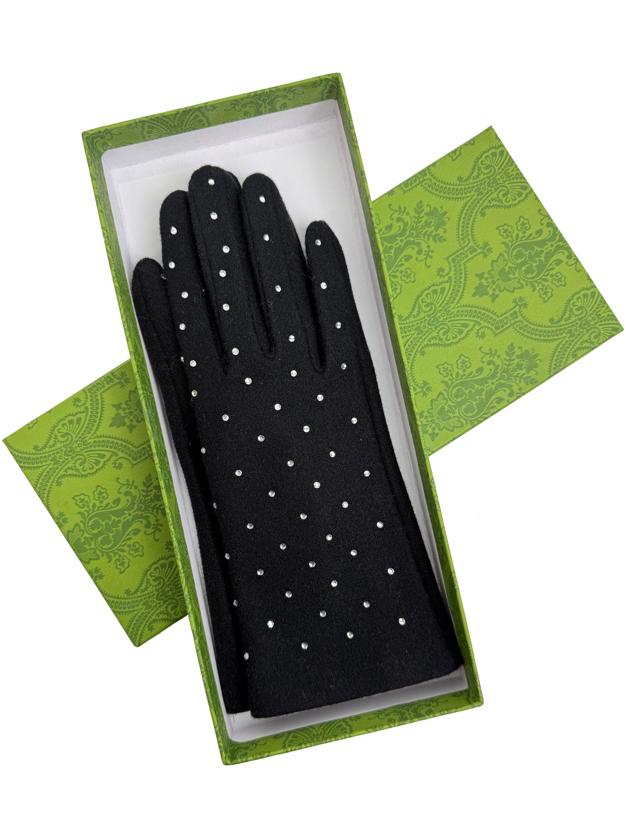 GV25090-311 Plain Gloves with Dotted Detailing and Touch Screen Fingers