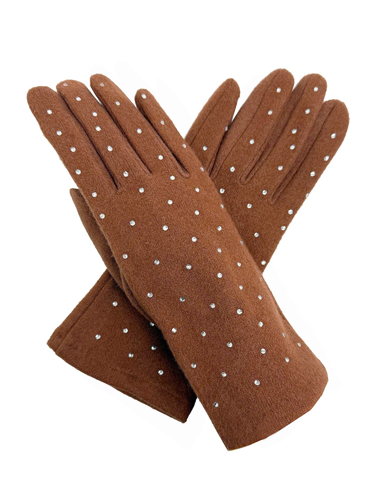 GV25090-311 Plain Gloves with Dotted Detailing and Touch Screen Fingers