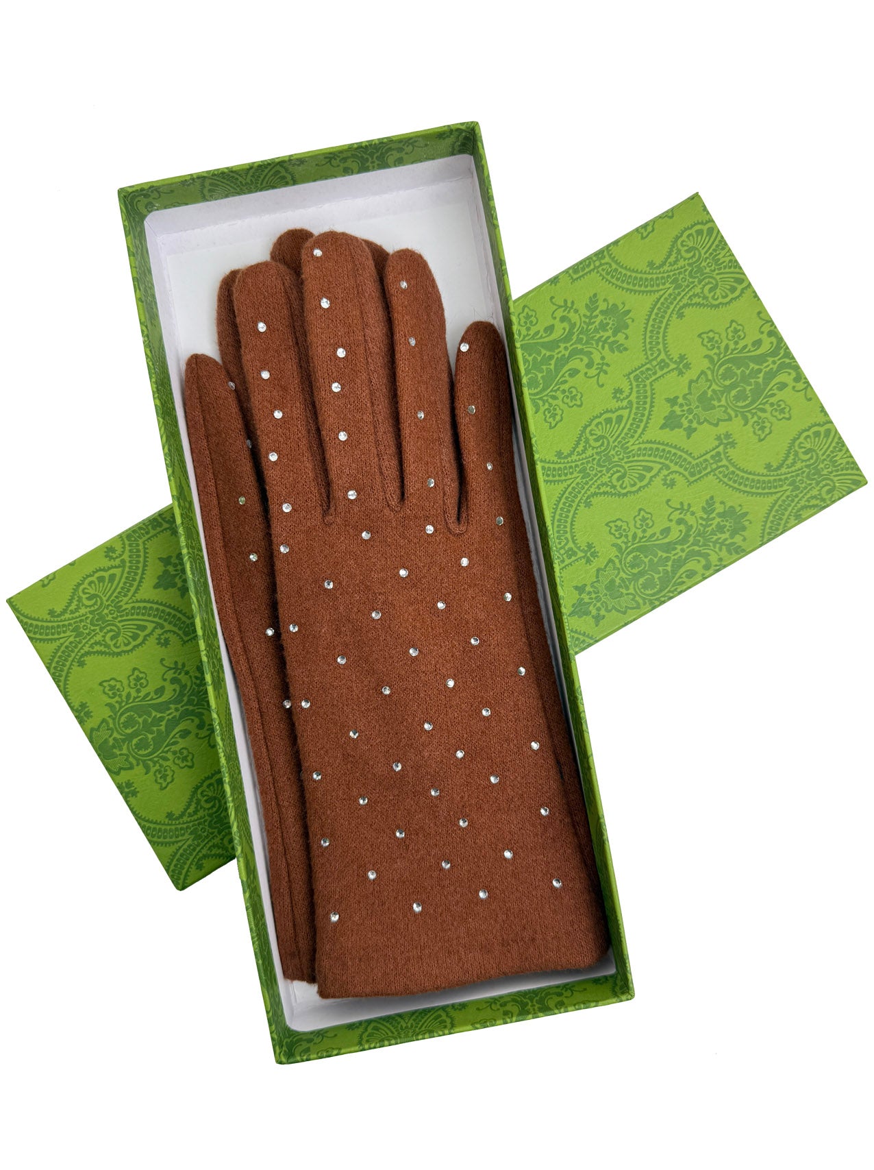 GV25090-311 Plain Gloves with Dotted Detailing and Touch Screen Fingers