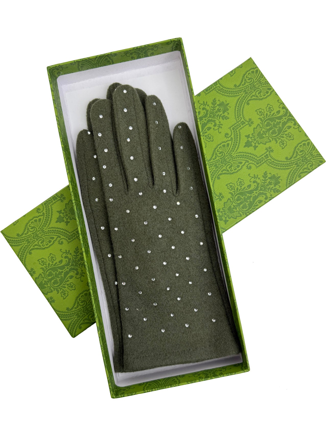 GV25090-311 Plain Gloves with Dotted Detailing and Touch Screen Fingers
