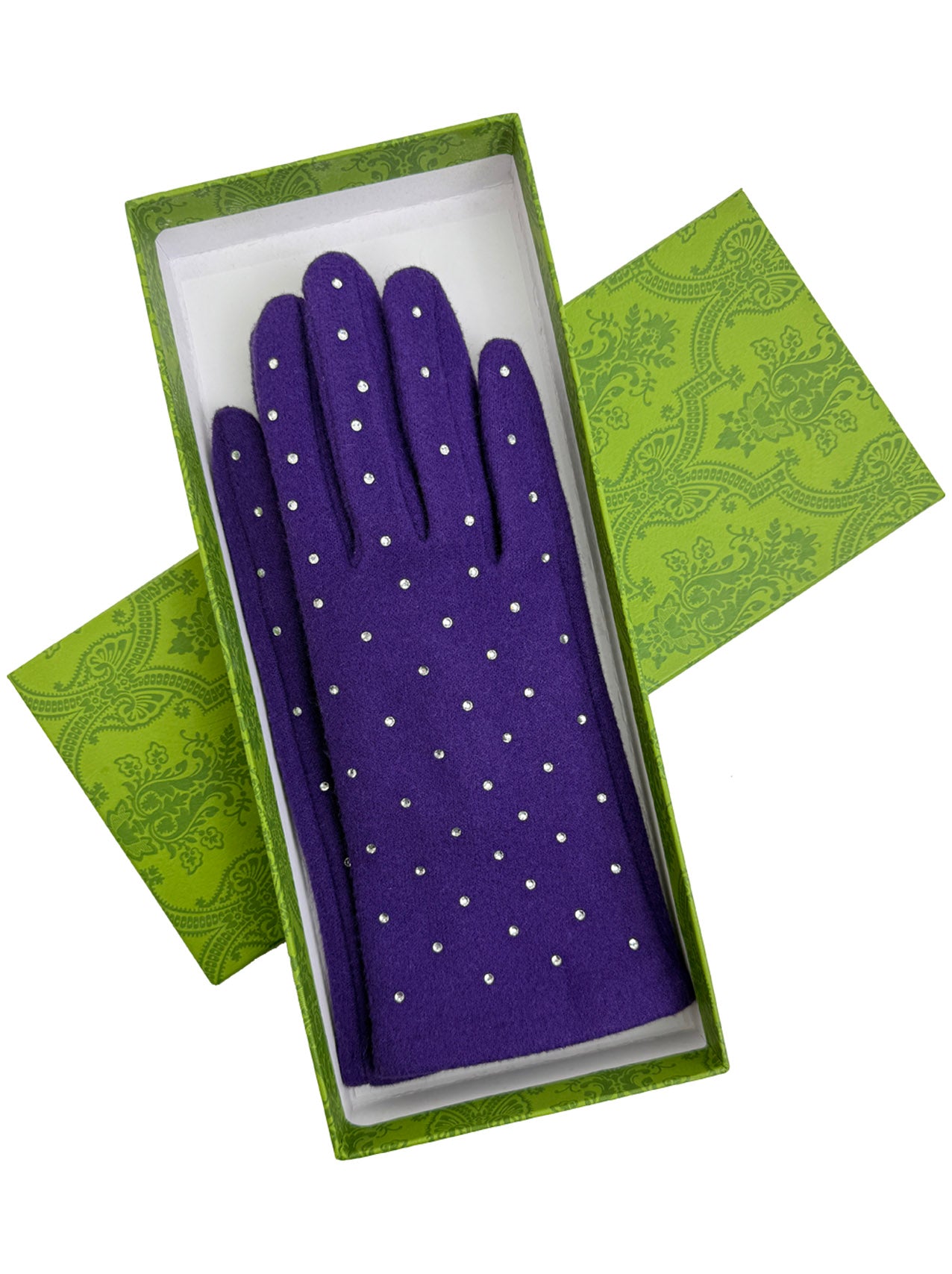 GV25090-311 Plain Gloves with Dotted Detailing and Touch Screen Fingers
