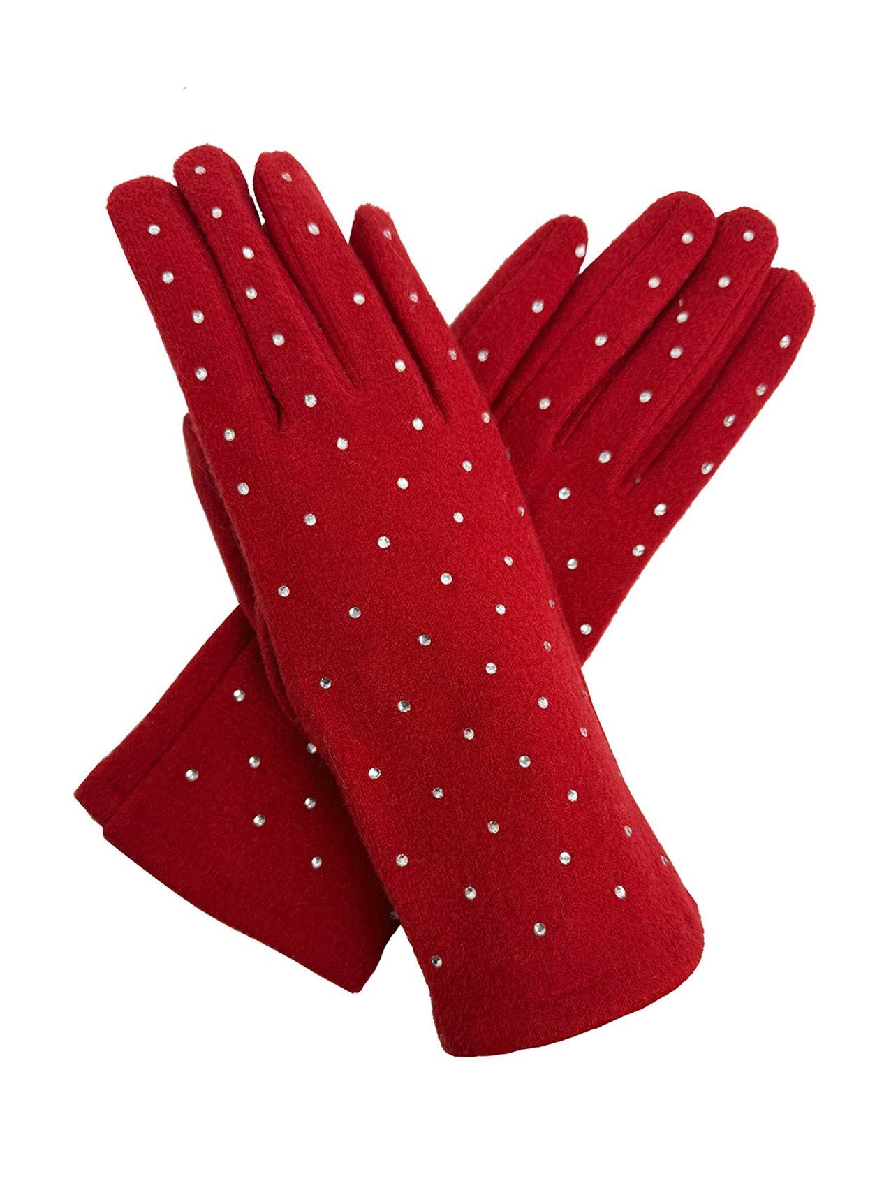 GV25090-311 Plain Gloves with Dotted Detailing and Touch Screen Fingers