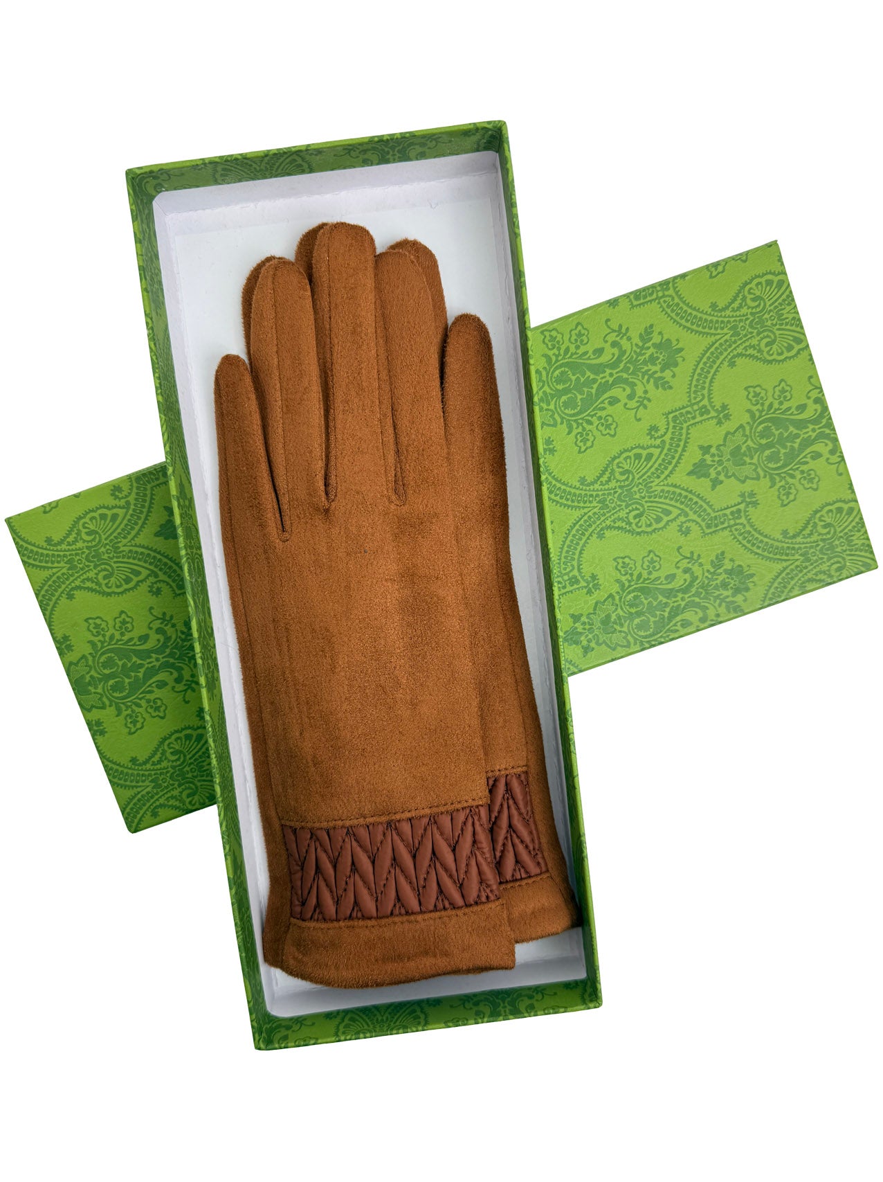 GV25093-308 Solid Colour Touch Screen Gloves with Quilted Wrist Detail