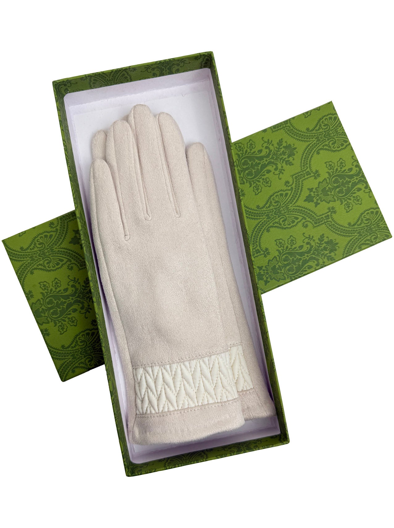 GV25093-308 Solid Colour Touch Screen Gloves with Quilted Wrist Detail