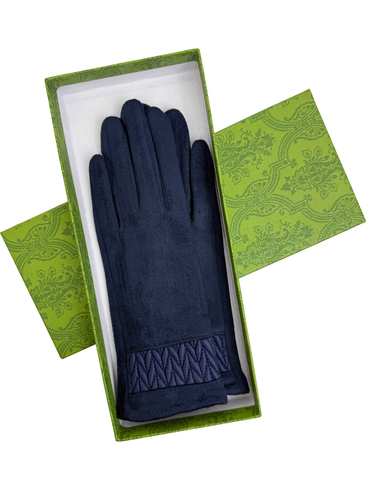 GV25093-308 Solid Colour Touch Screen Gloves with Quilted Wrist Detail