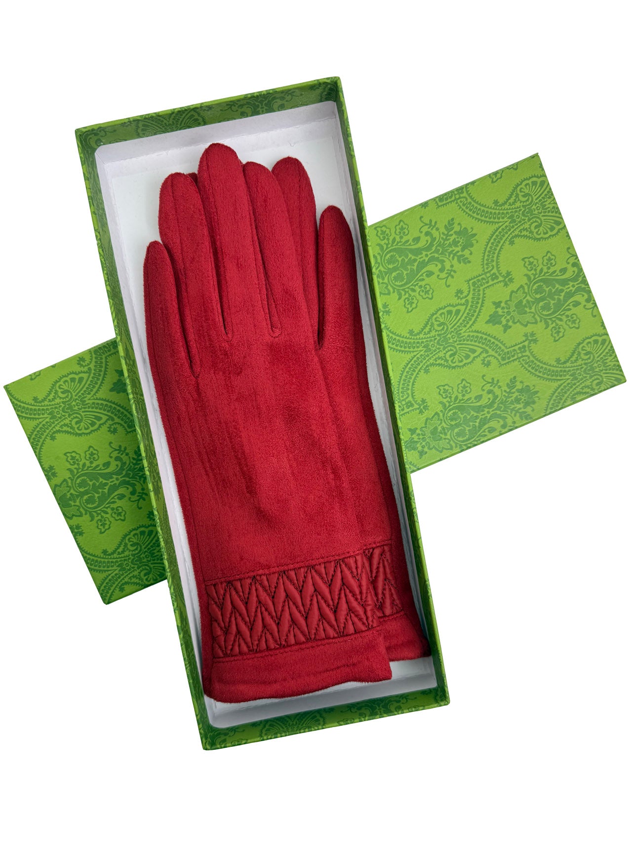 GV25093-308 Solid Colour Touch Screen Gloves with Quilted Wrist Detail