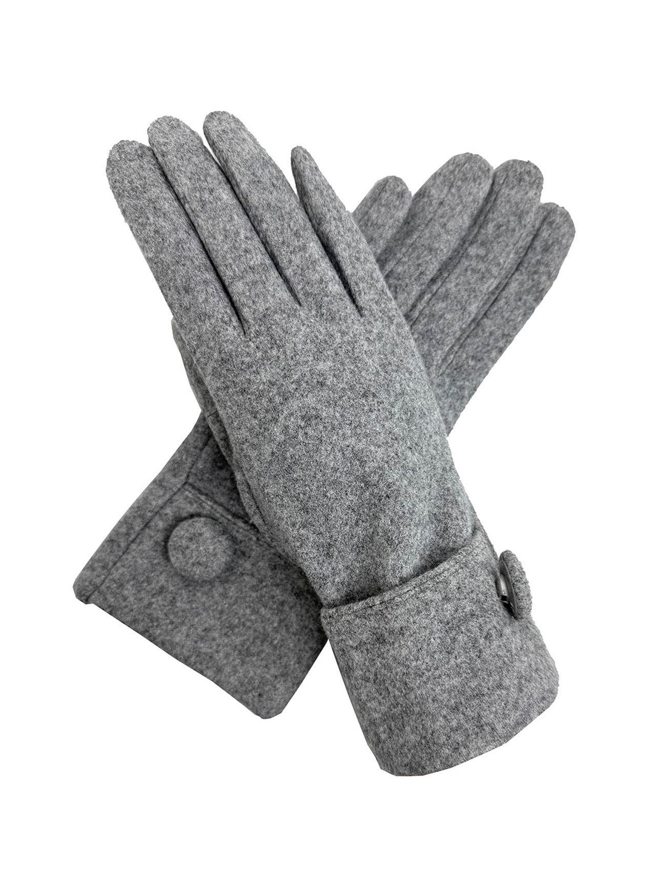 GV25093-312 Plain Solid Colour Touch Screen Gloves with Single Button Detailing