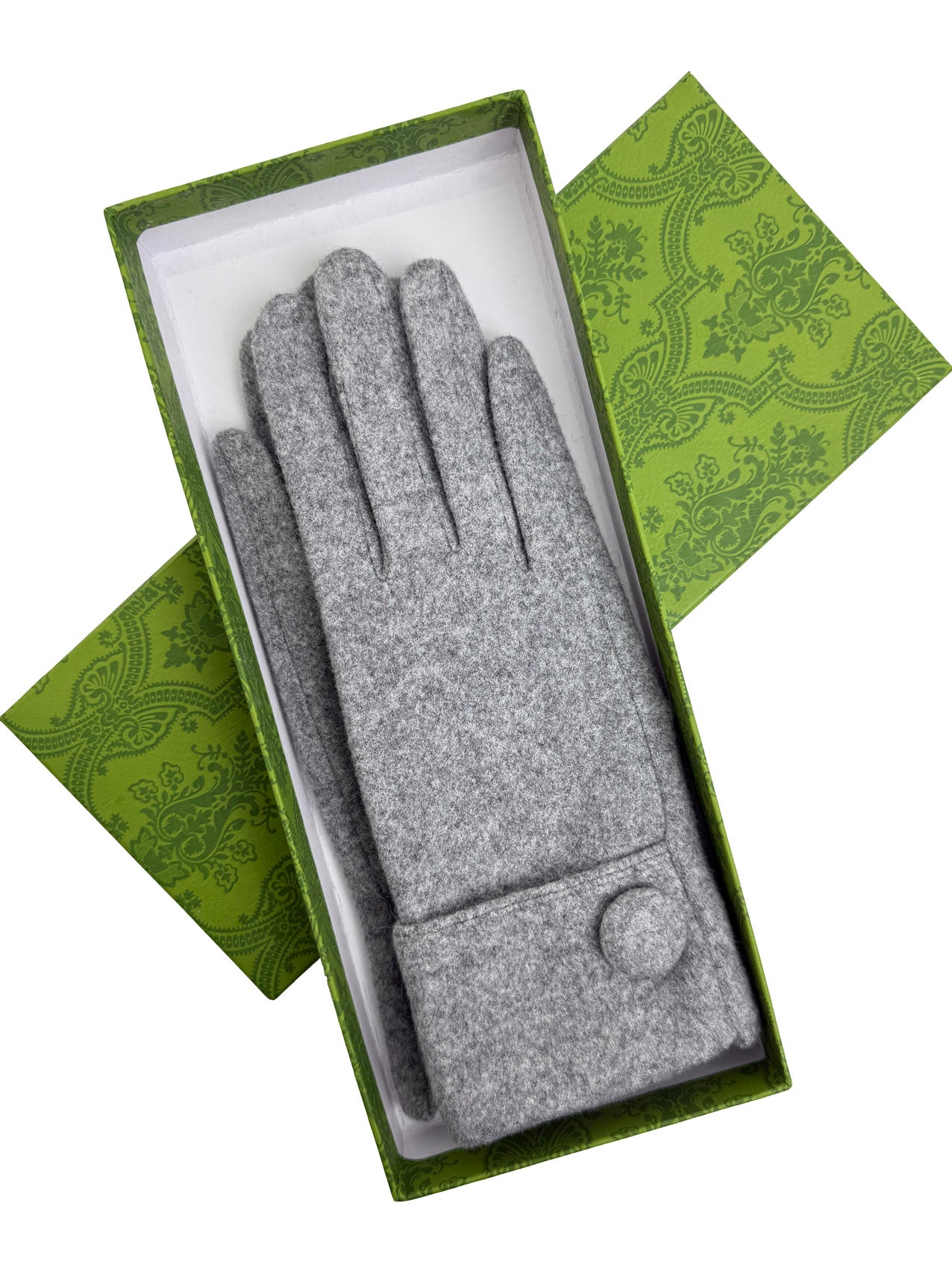 GV25093-312 Plain Solid Colour Touch Screen Gloves with Single Button Detailing