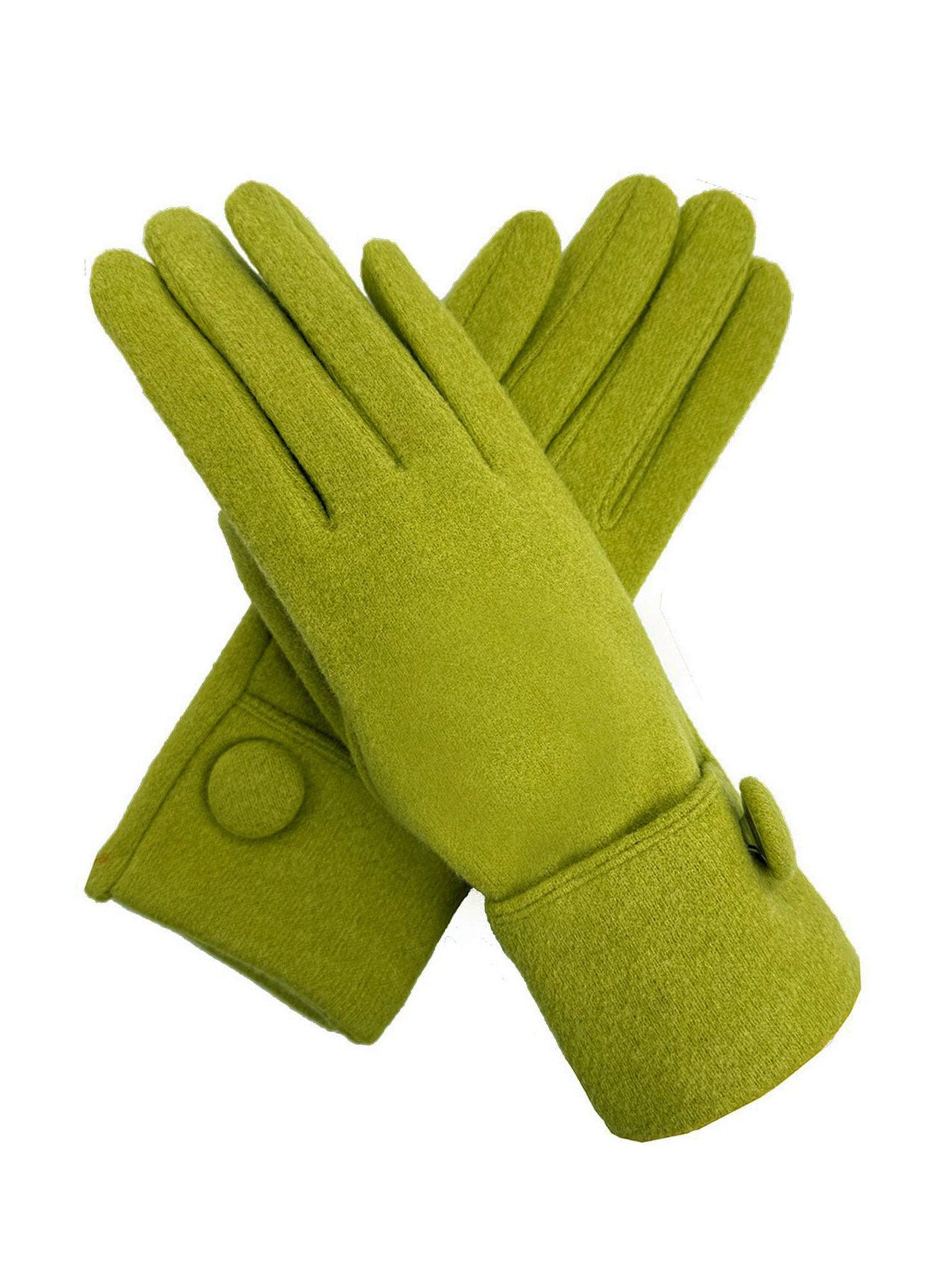 GV25093-312 Plain Solid Colour Touch Screen Gloves with Single Button Detailing