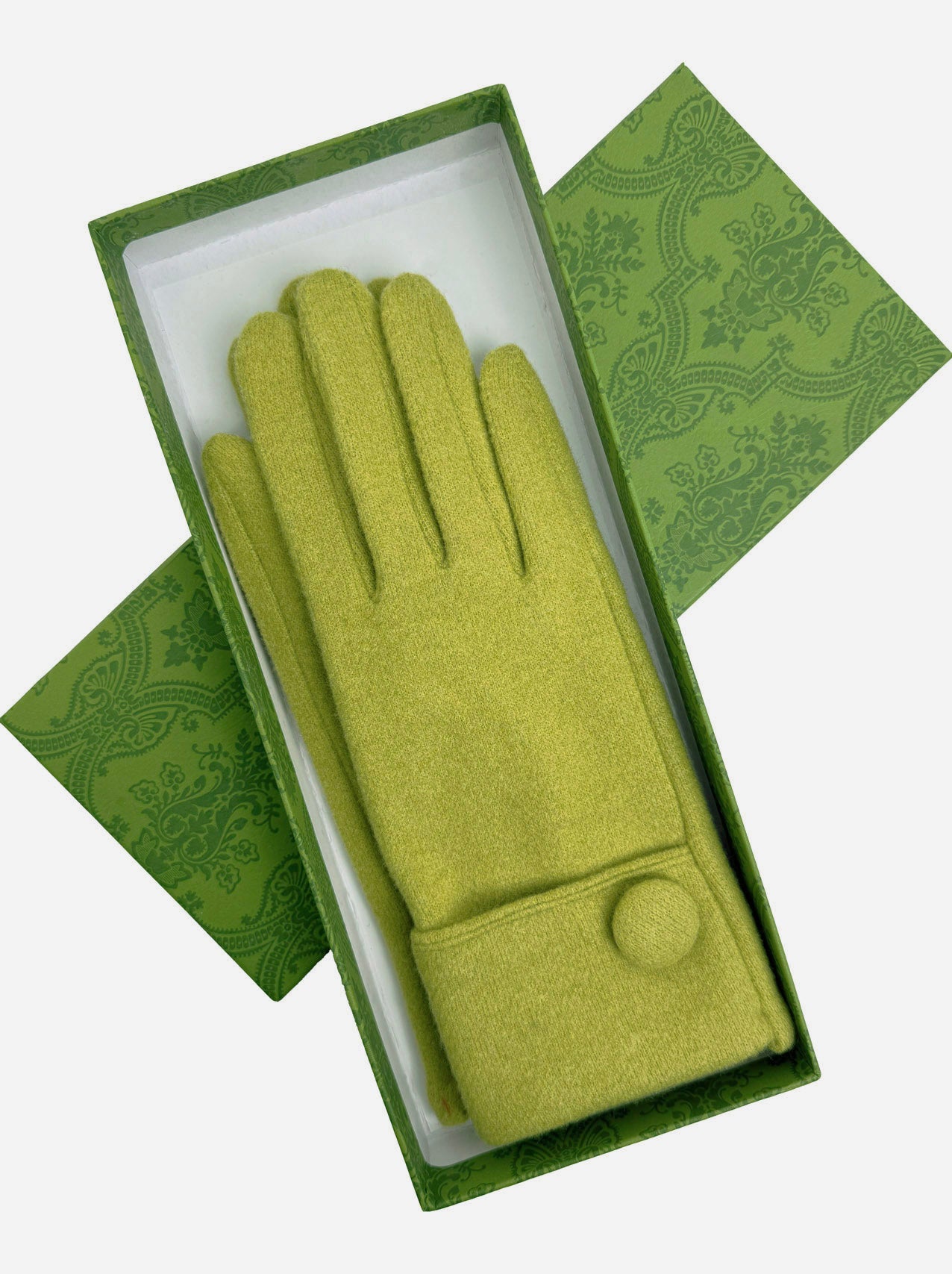 GV25093-312 Plain Solid Colour Touch Screen Gloves with Single Button Detailing