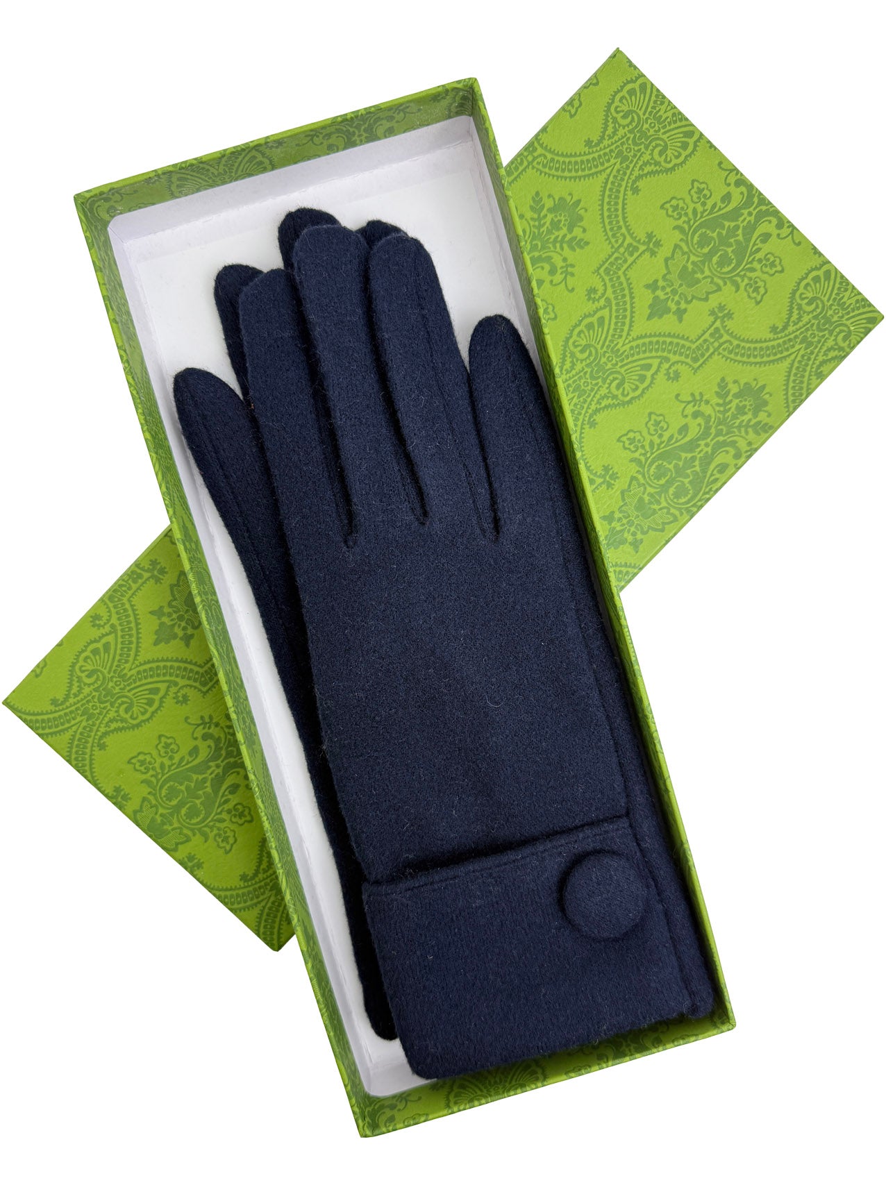 GV25093-312 Plain Solid Colour Touch Screen Gloves with Single Button Detailing
