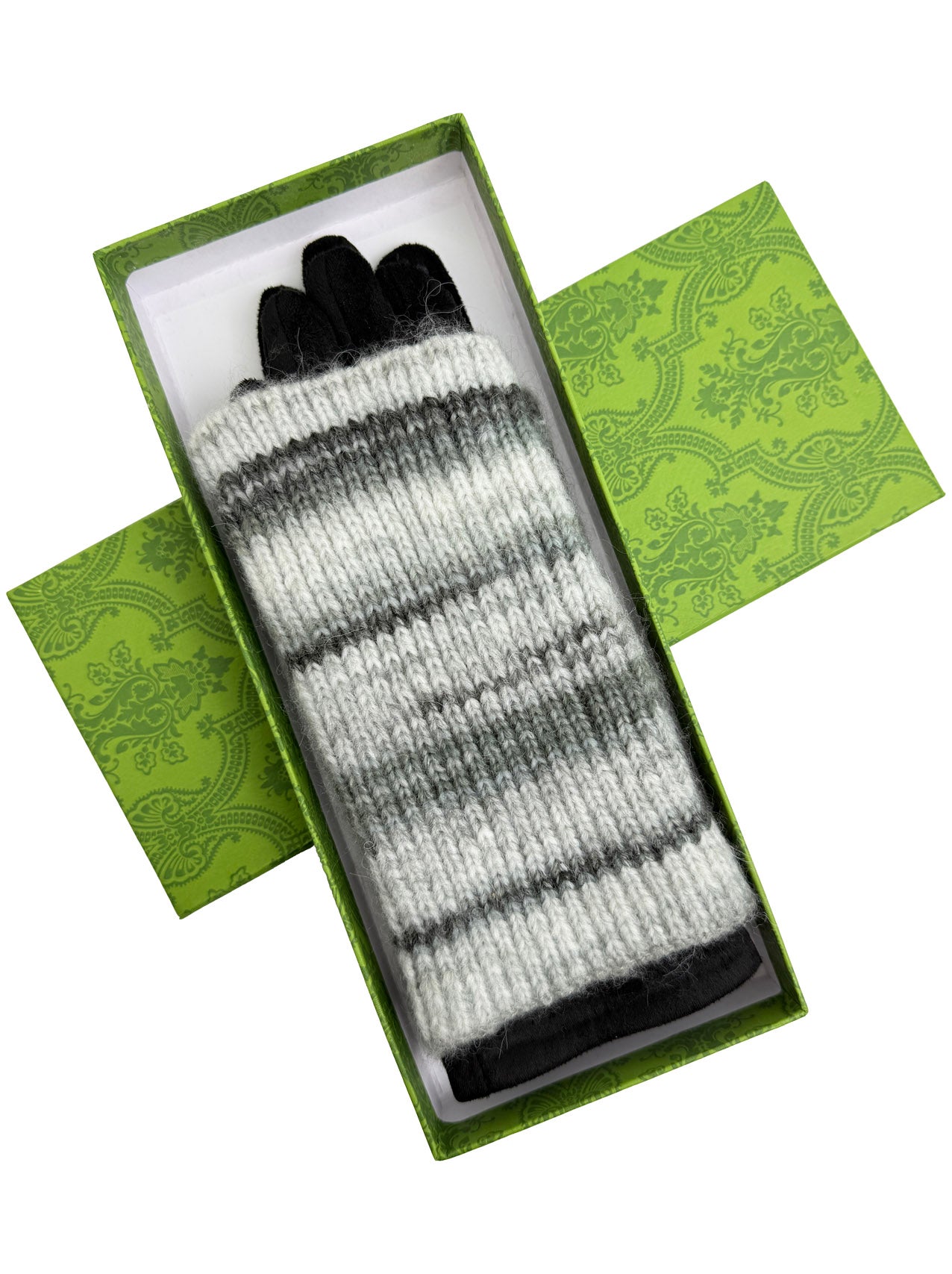 GV25130-303 2 in 1 Solid Colour Gloves with a Removable Knitted Fingerless Layer