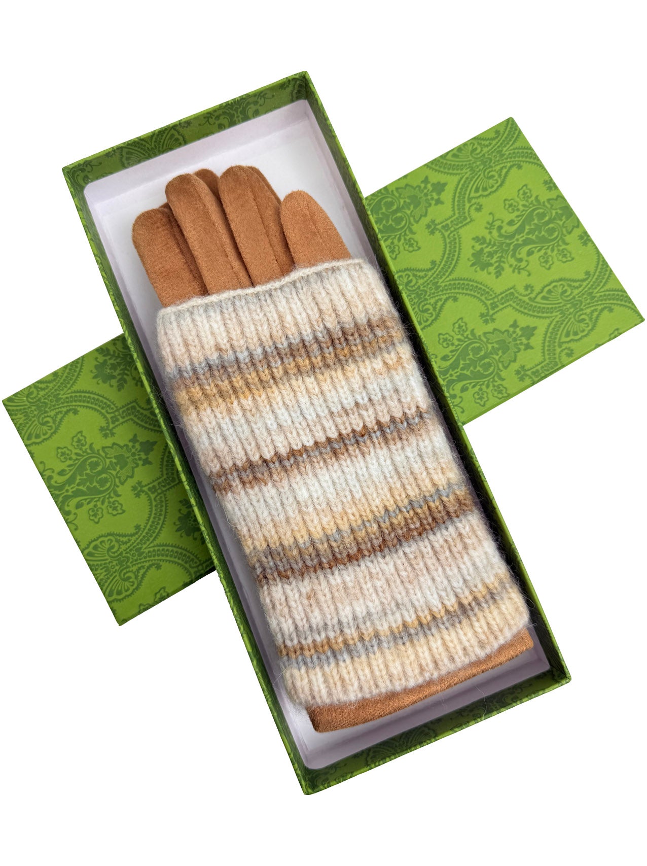 GV25130-303 2 in 1 Solid Colour Gloves with a Removable Knitted Fingerless Layer