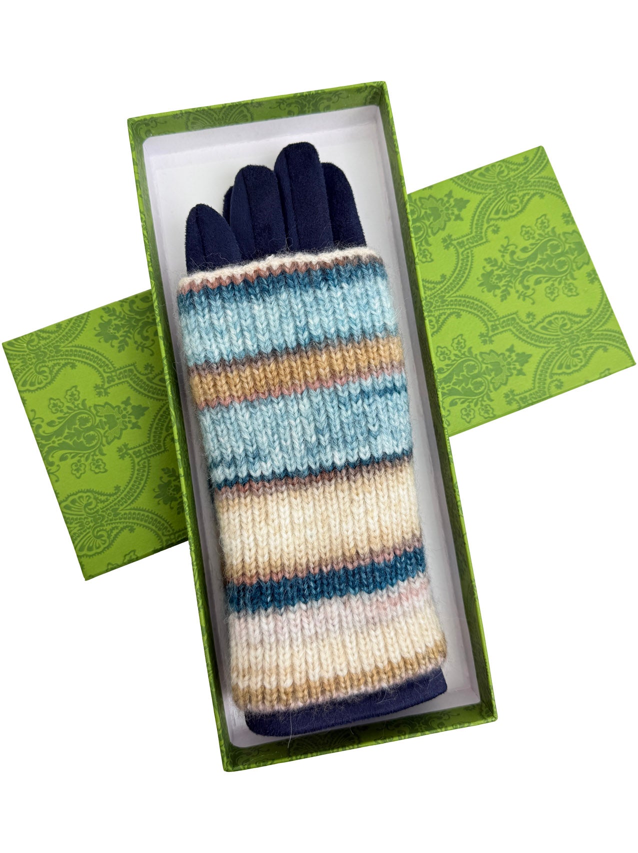 GV25130-303 2 in 1 Solid Colour Gloves with a Removable Knitted Fingerless Layer