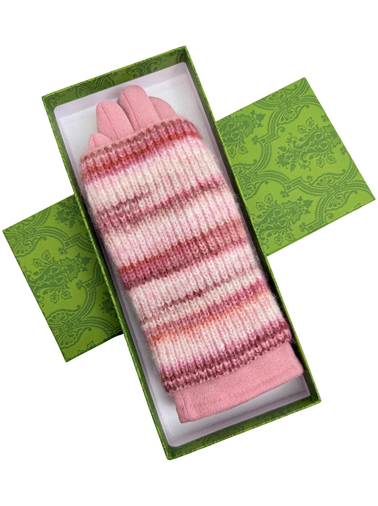 GV25130-303 2 in 1 Solid Colour Gloves with a Removable Knitted Fingerless Layer