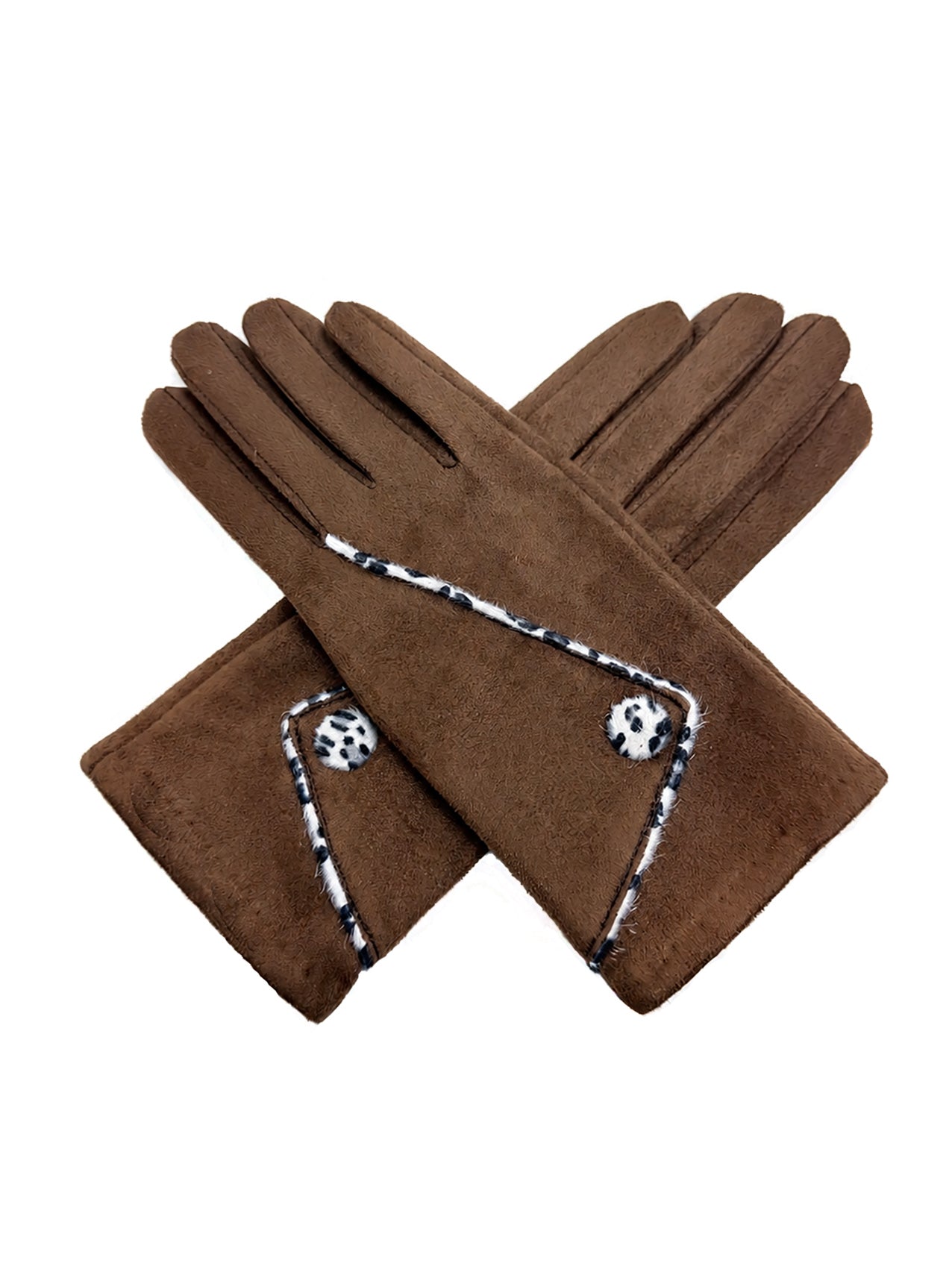 GV26072-385 Soft Cosy Gloves with Single Button Detailing