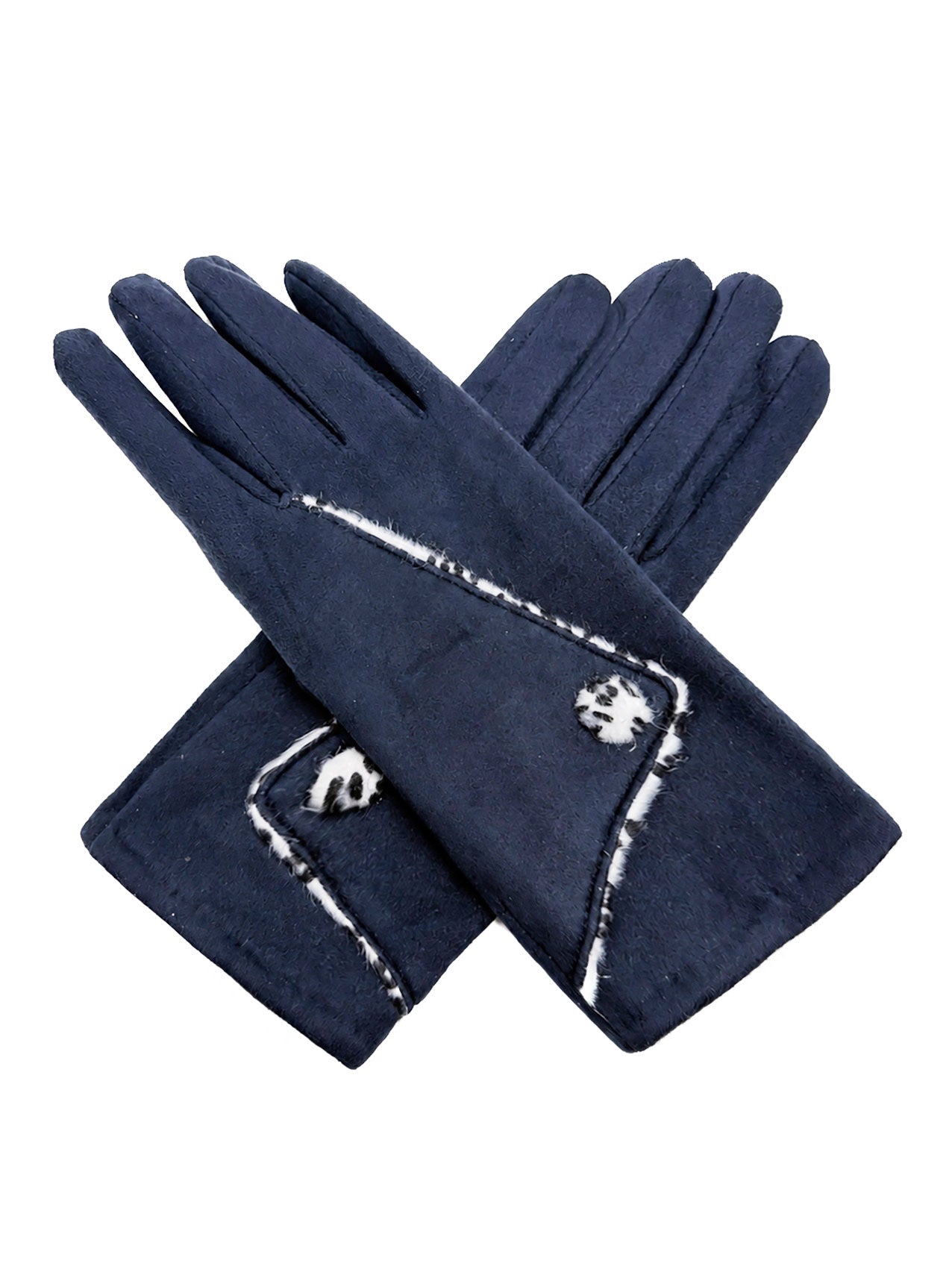 GV26072-385 Soft Cosy Gloves with Single Button Detailing