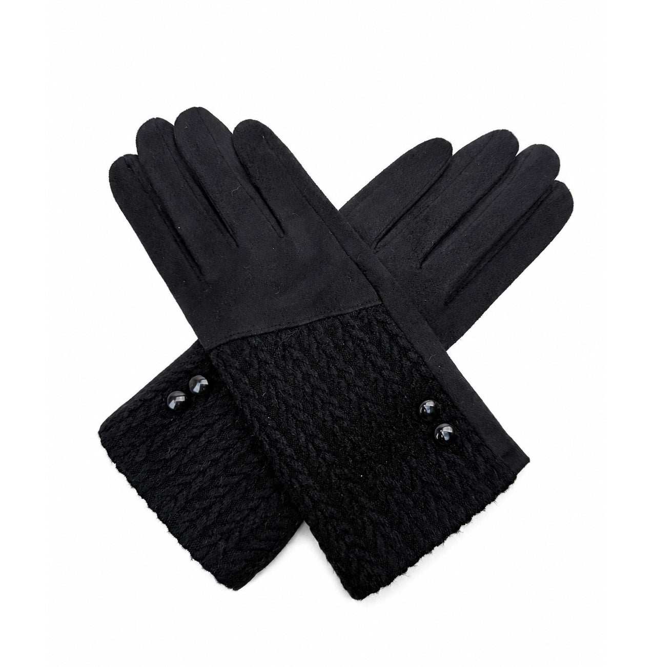 GV26076-387 Soft Twin Buttons Detailing Gloves