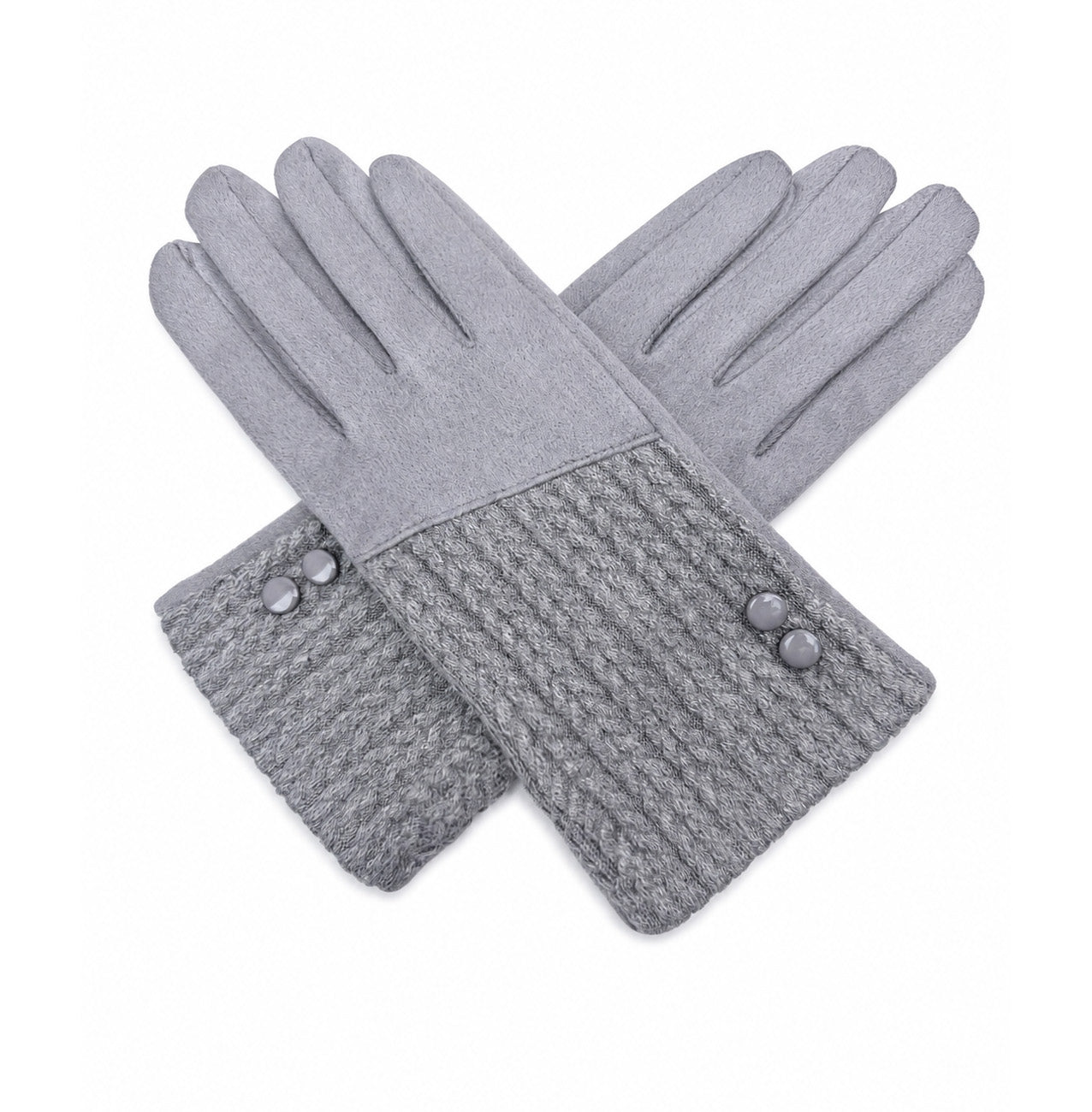 GV26076-387 Soft Twin Buttons Detailing Gloves