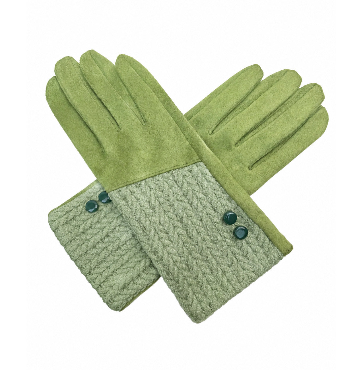 GV26076-387 Soft Twin Buttons Detailing Gloves